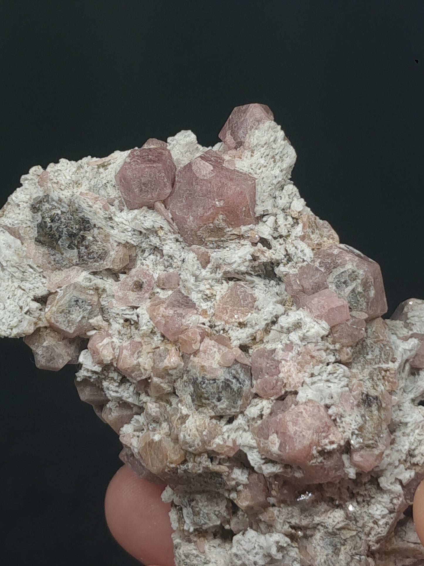 Grossular Garnet on Matrix (Mexico) Pink Garnet Cluster |Rough Crystal Stone | Mineral Specimen #GR21