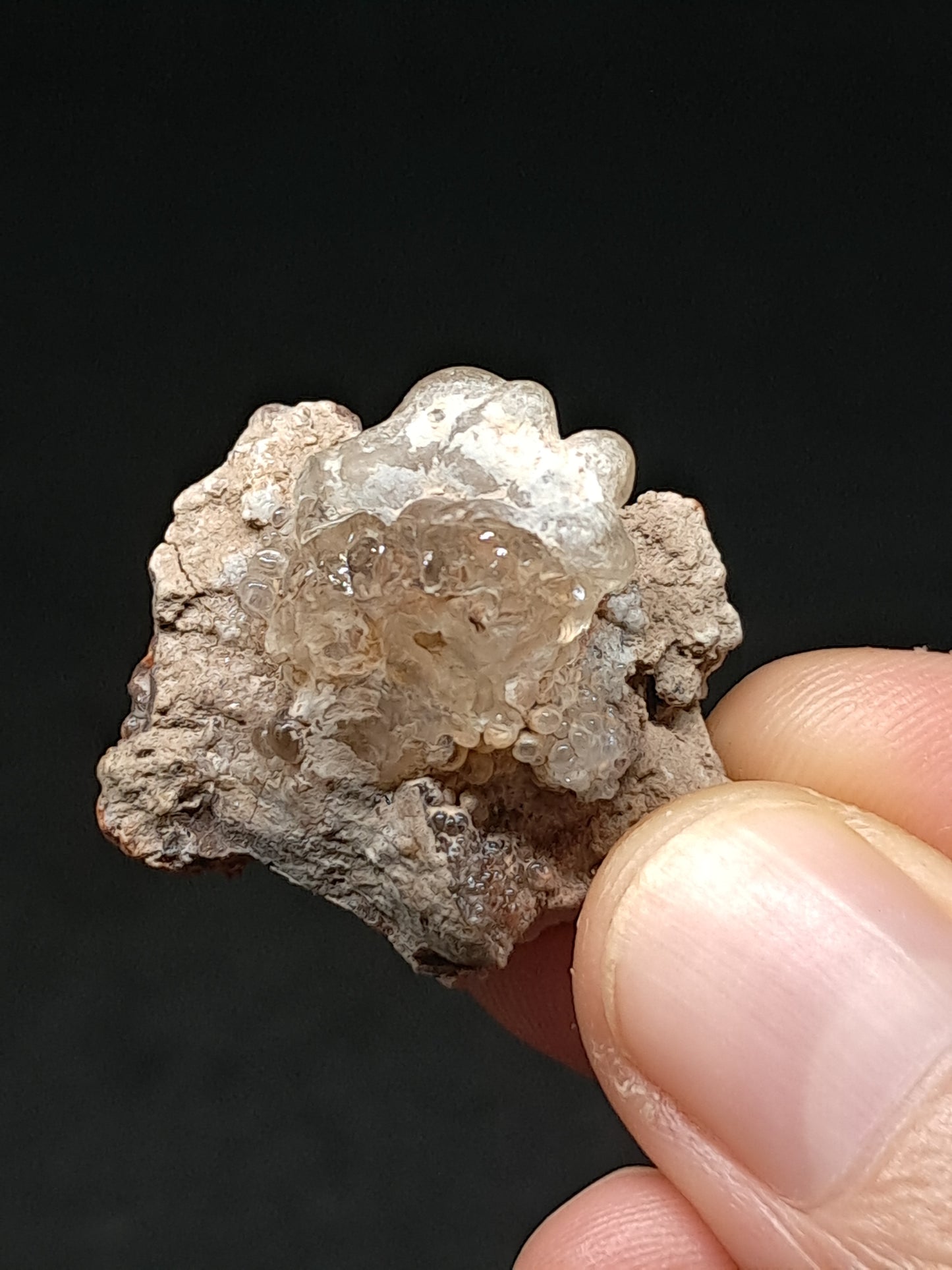 Hyalite Opal on Matrix (Mexico) Rough Crystal Stone | UV-Reactive Mineral Specimen #OH15