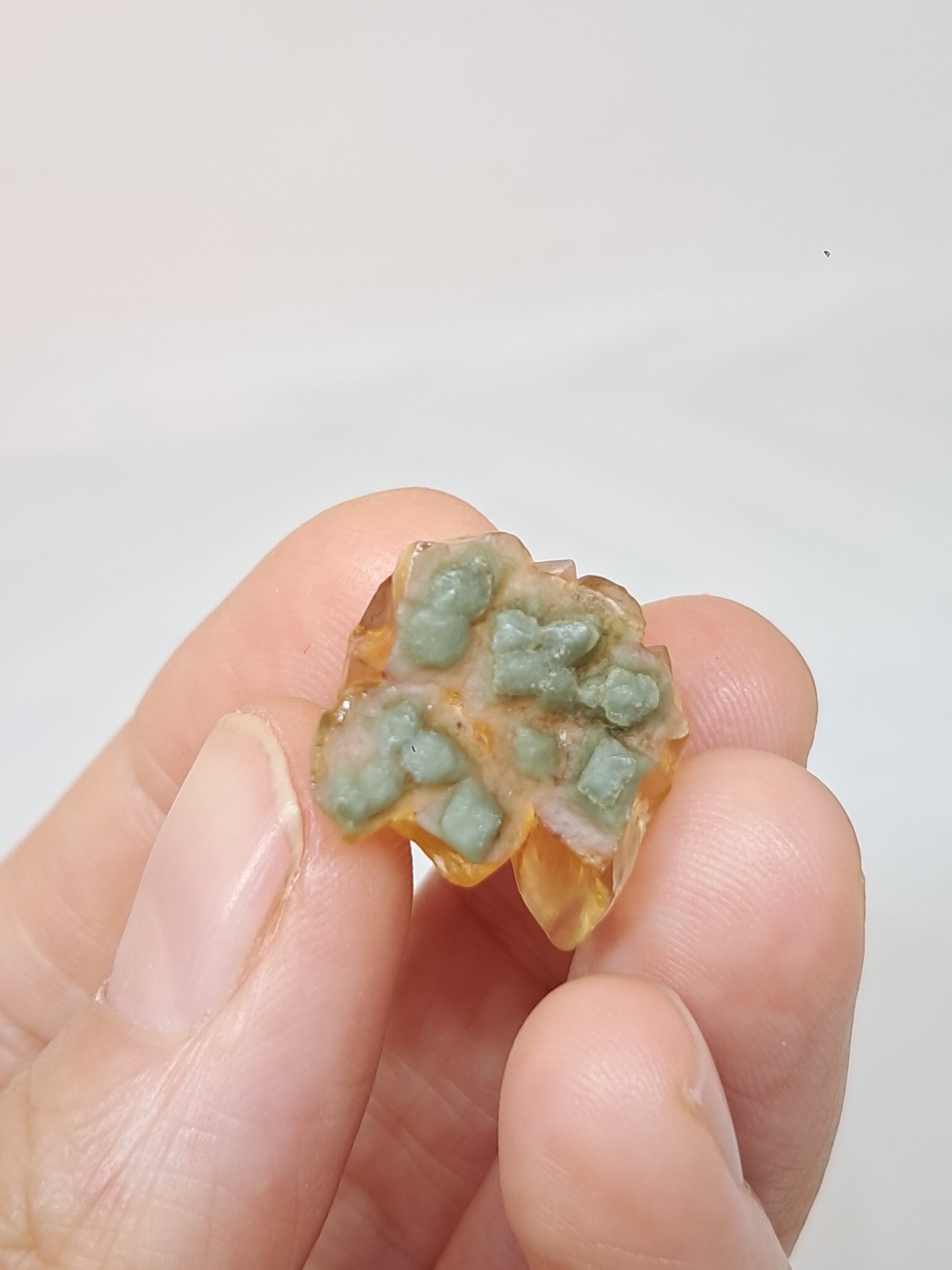 'Dog Tooth' Yellow Honey Calcite (Ahmednagar) UV Reactive Natural Crystal | Mineral Specimen #CA21