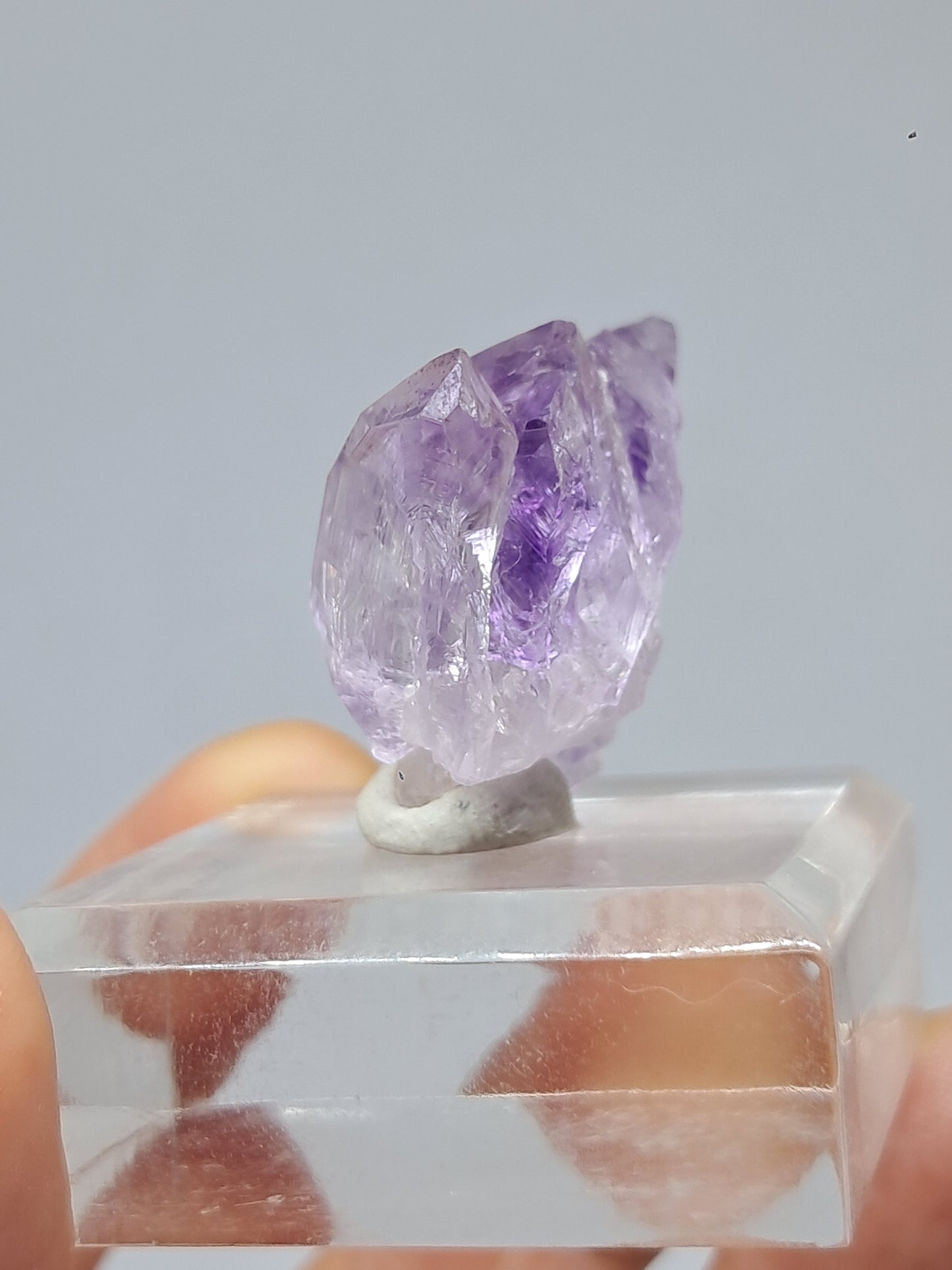 Amatista Elestial (Karur) | Cúmulo de Cristales | Piedra Natural | Ejemplar Mineral #KA97