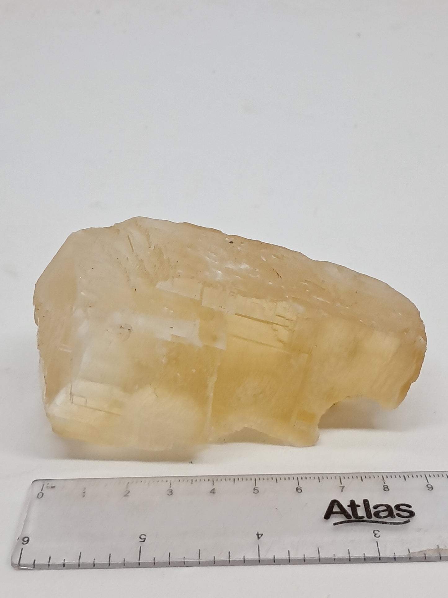 Honey Calcite w/ Okenite (India) Rough Crystal | Natural Stone | Mineral Specimen #CA18