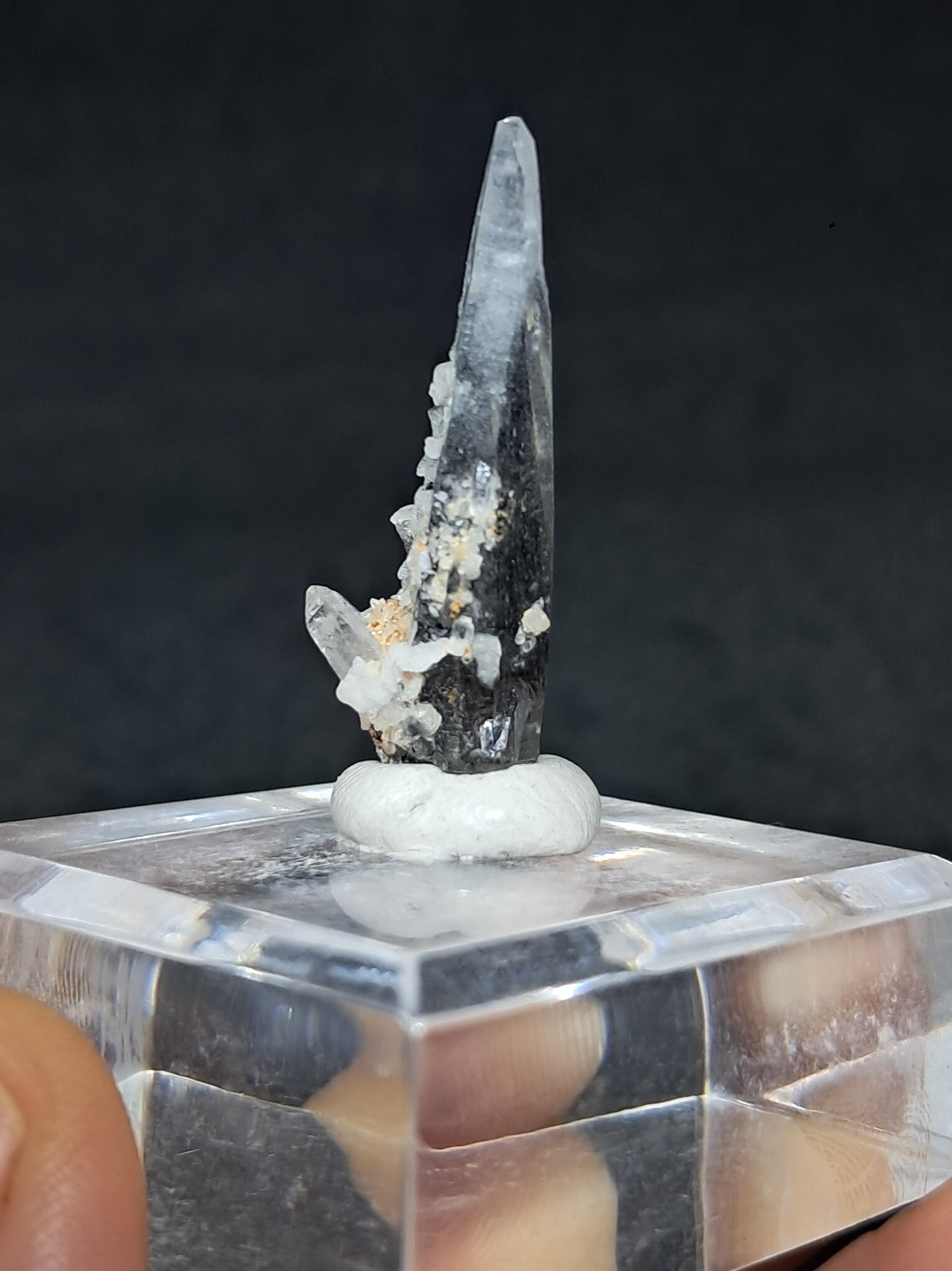 Tourmalinated Quartz Crystal Point (Karur) Natural Stone | Mineral Specimen #TQ26