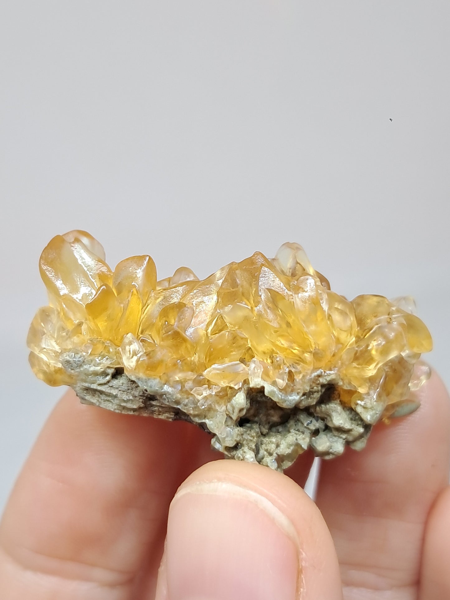 Dog Tooth Honey Calcite (Ahmednagar) Natural Crystal | Mineral Specimen #CA27