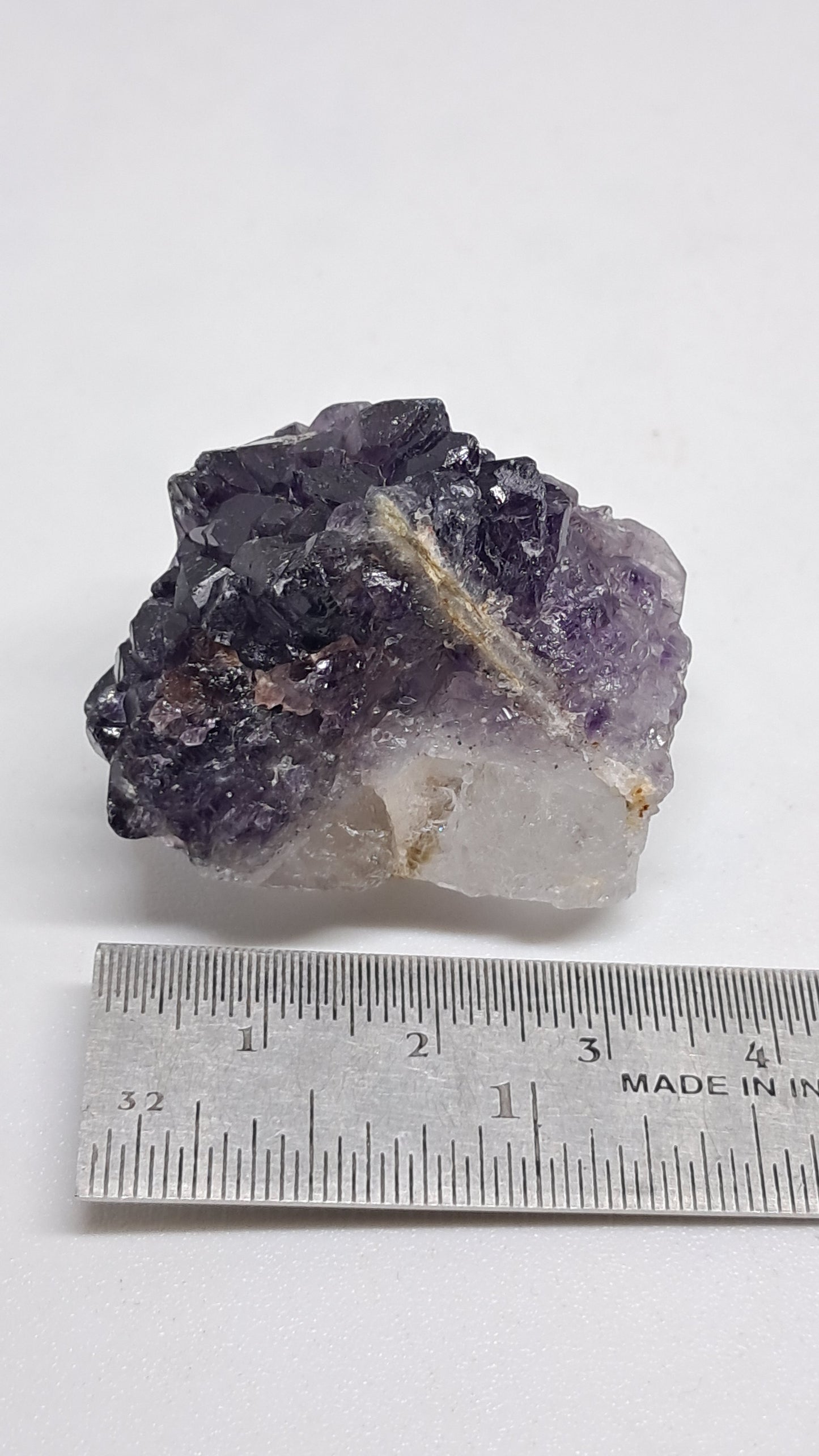 Amatista Elestial Morada Profunda | Inclusiones de Hematita Goethita Rutilo | Cristal Natural | Muestra Mineral #KA197