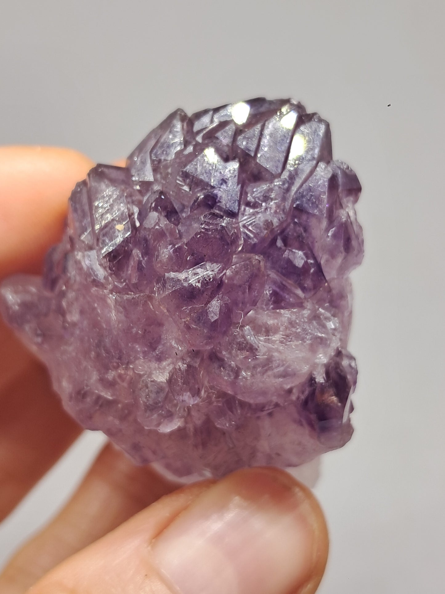 Clúster de cristal de amatista elestial (Karur) | Piedra Natural | Espécimen mineral #KA93
