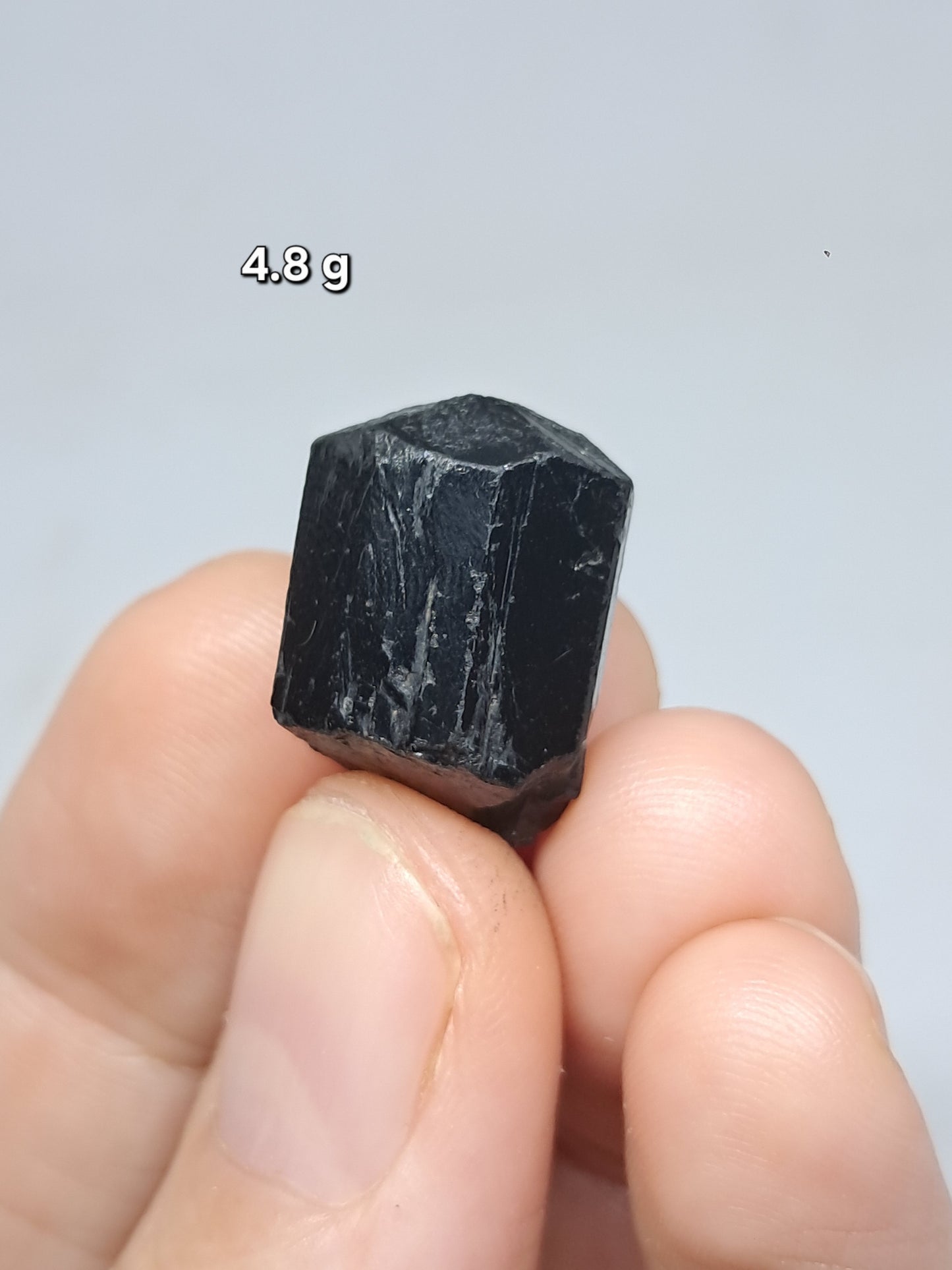 Small Black Tourmaline Crystal (Karnataka) Naturally Terminated | Natural Stone | Mineral Specimen #BT2