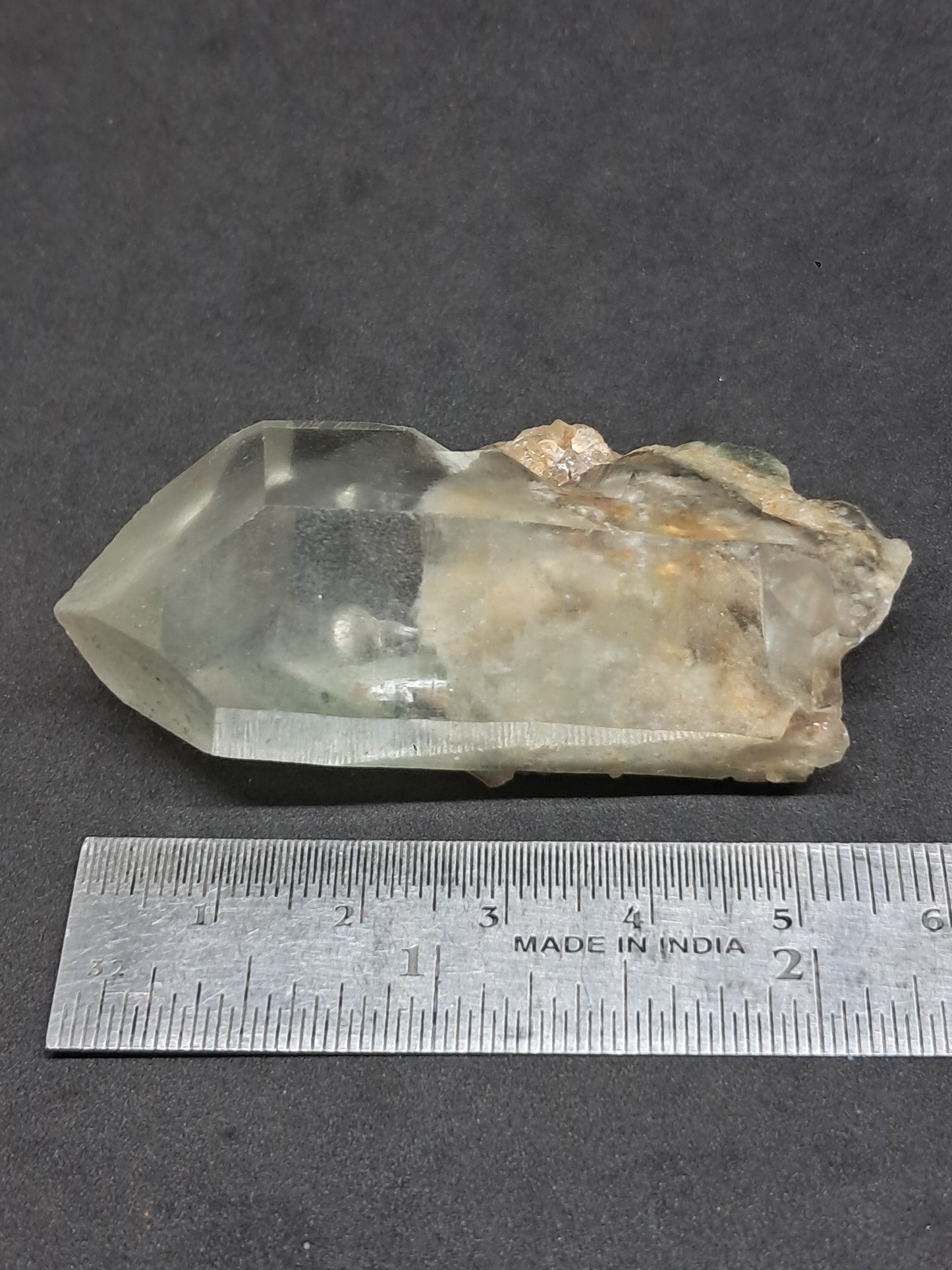 Punta natural de cuarzo fantasma de clorita (Kullu) | Cristal chamánico de jardín #CQ71