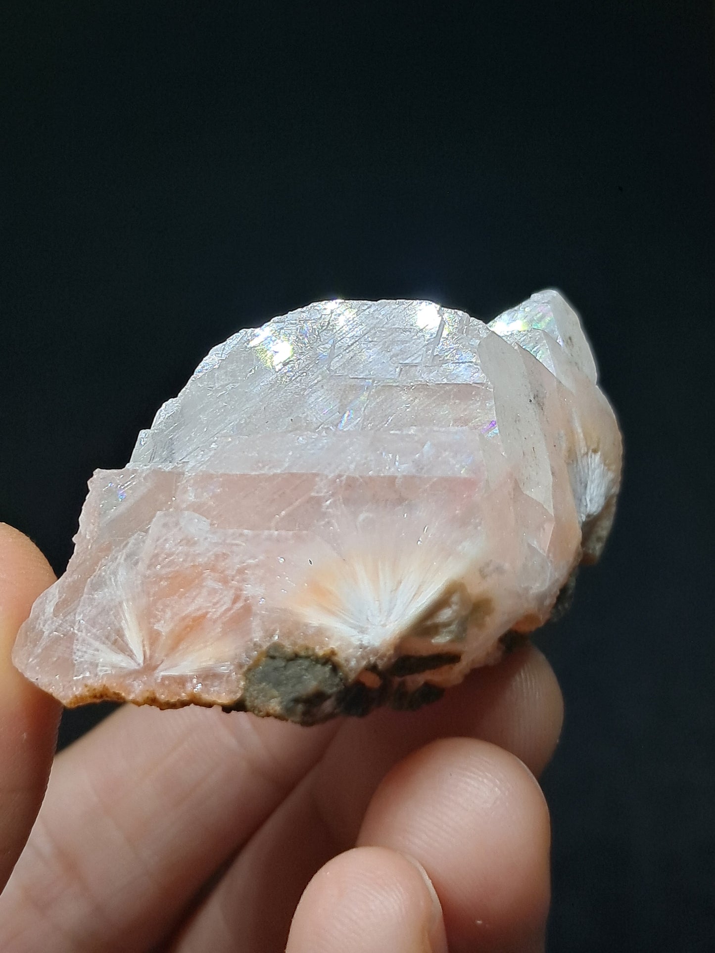 Calcita Rojiza/Rosa con Mesolita *Hallazgo Raro* (Pithampur) Cristal Natural | Piedra Bruta | Muestra Mineral #CA38