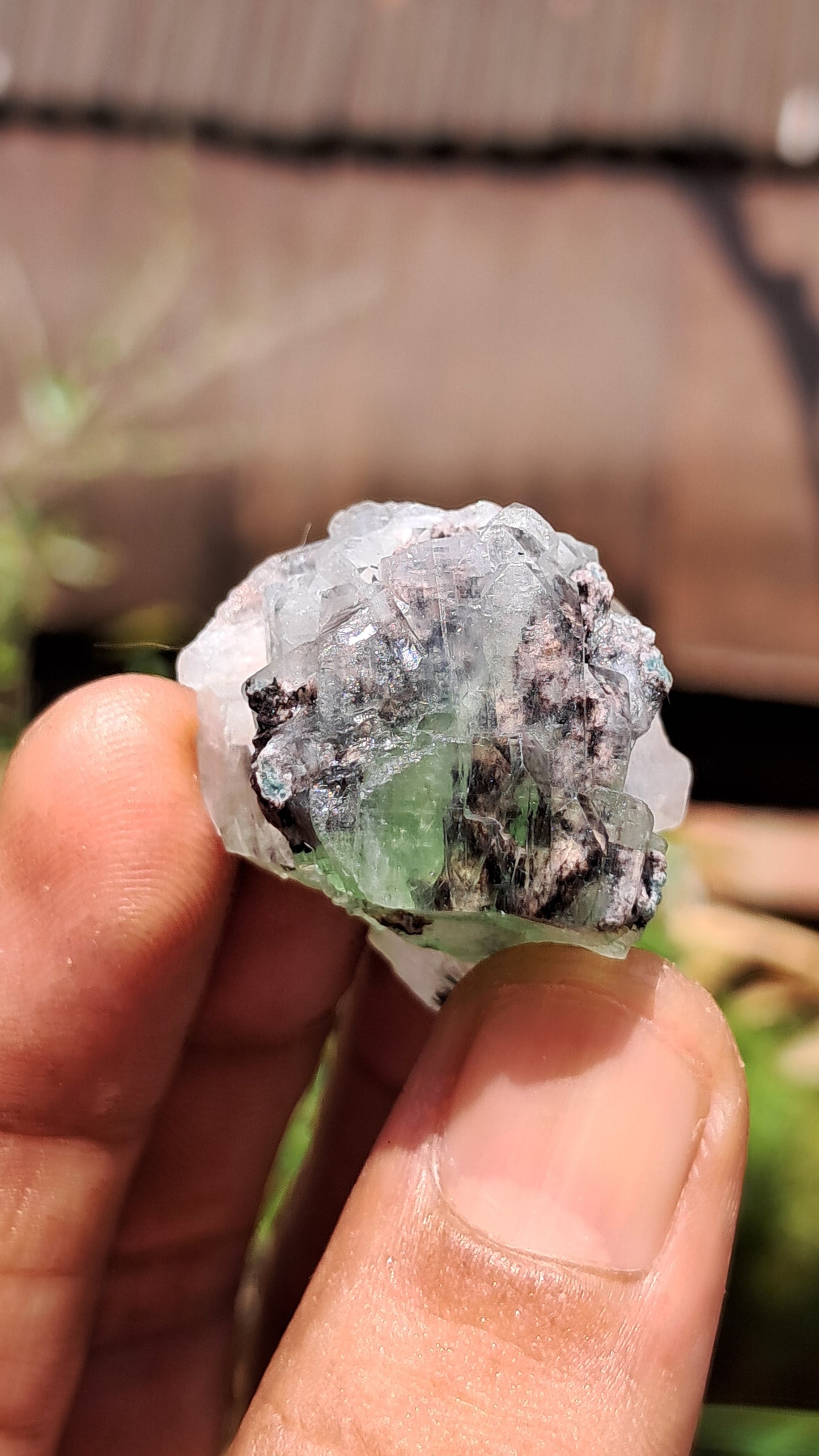 Green Apophyllite (Fluorapophyllite) (Ajanta) Natural Crystal | Mineral Specimen #GA28