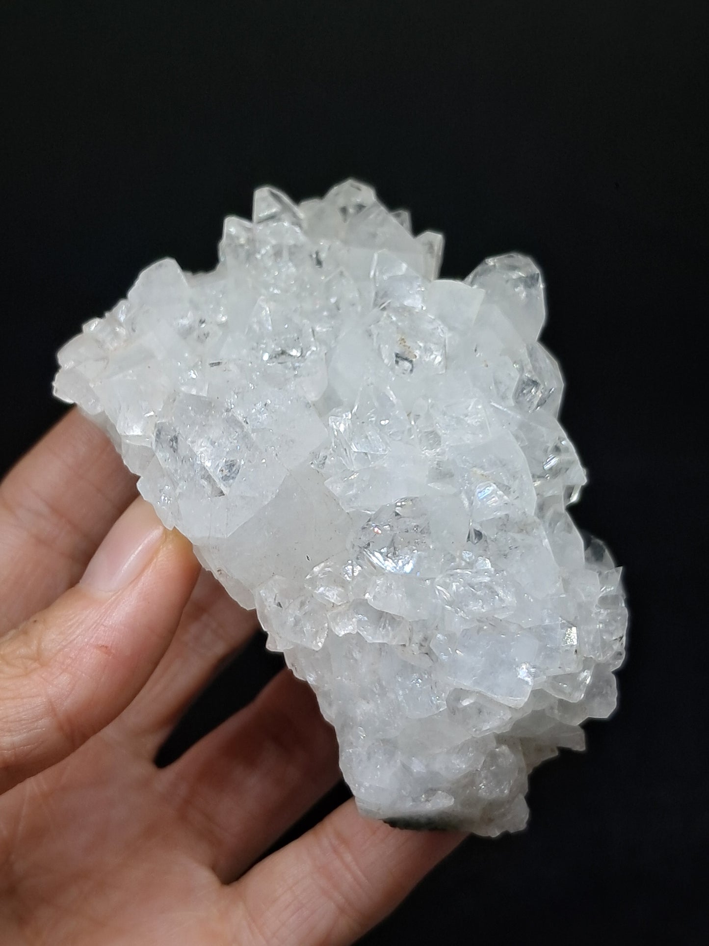 Clear Apophyllite (Ajanta) Natural Crystal Cluster | Mineral Specimen #AP39