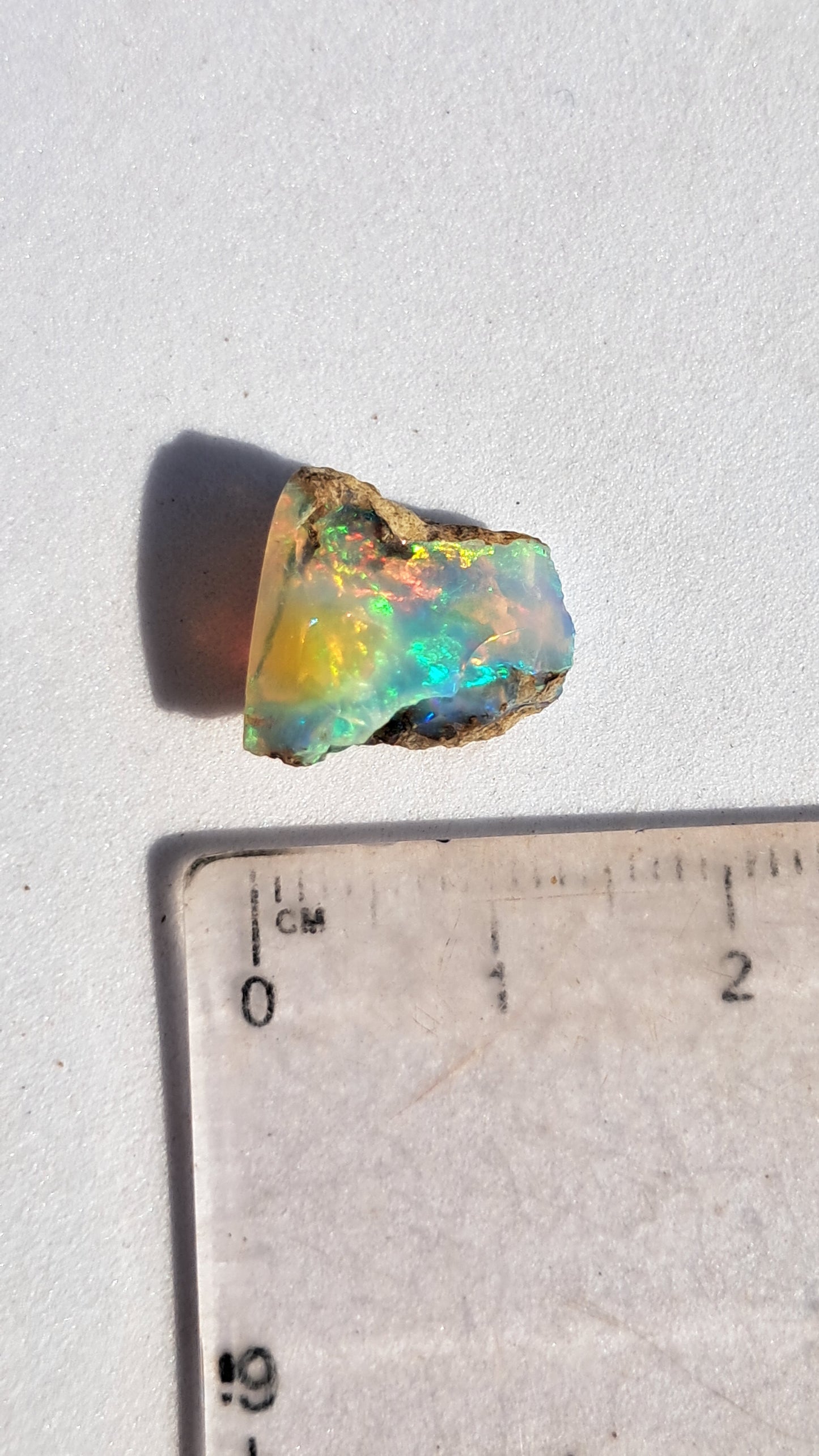 Natural Ethiopian Opal Rough | White Hydrophane Opal with Bright Play of Color #OP15