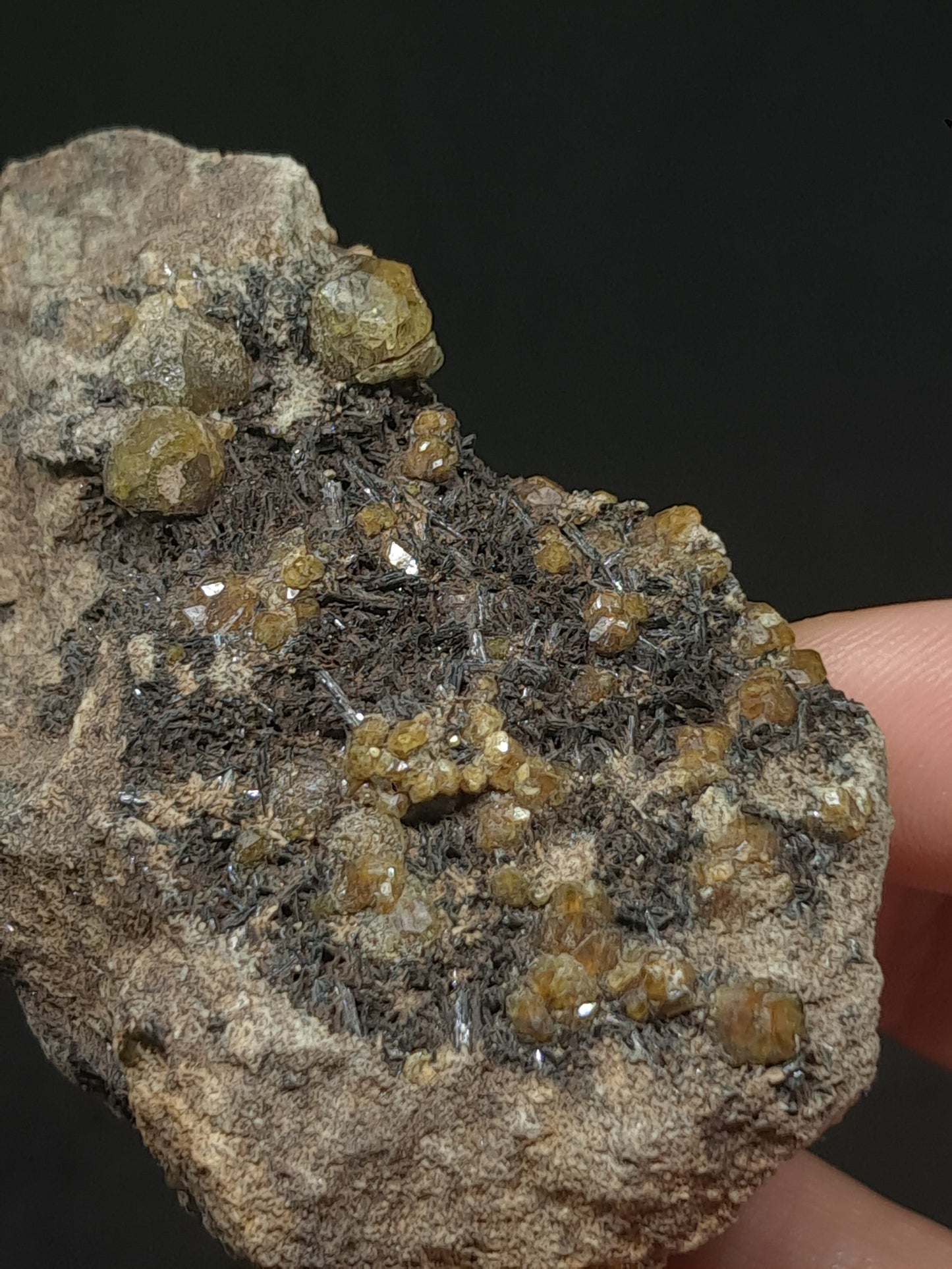 Green Garnet on Matrix (Mexico) Andradite Garnet Cluster |Rough Crystal Stone | Mineral Specimen #GR26
