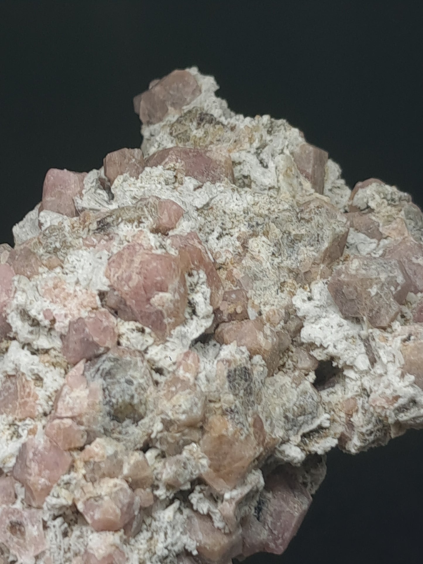 Grossular Garnet on Matrix (Mexico) Pink Garnet Cluster |Rough Crystal Stone | Mineral Specimen #GR21