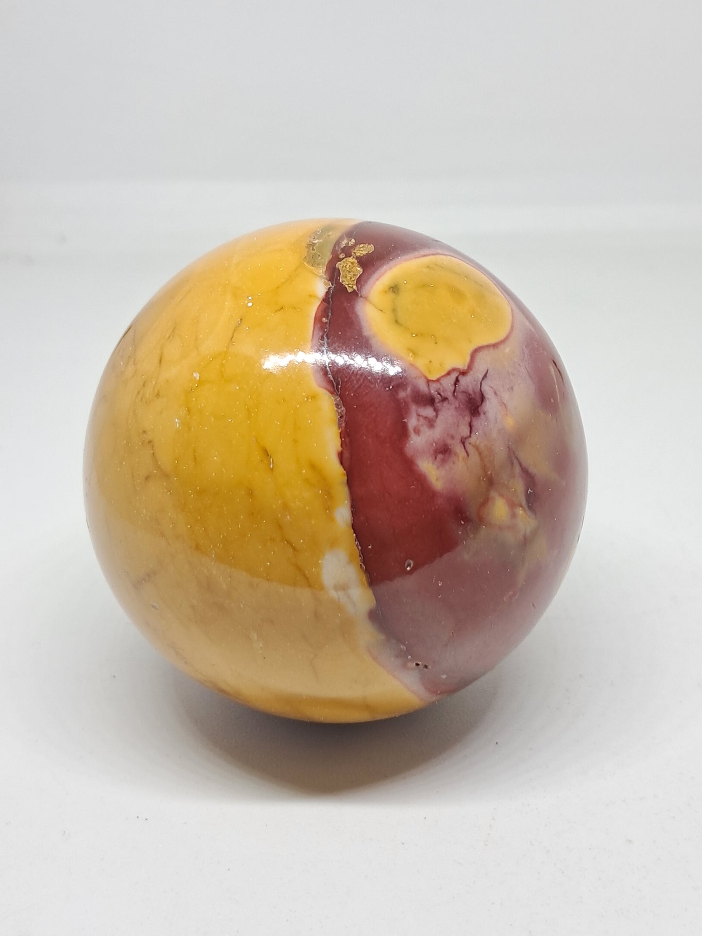 Esfera de jaspe mokaíta | Piedra natural pulida | Tamaño grande #MJP1