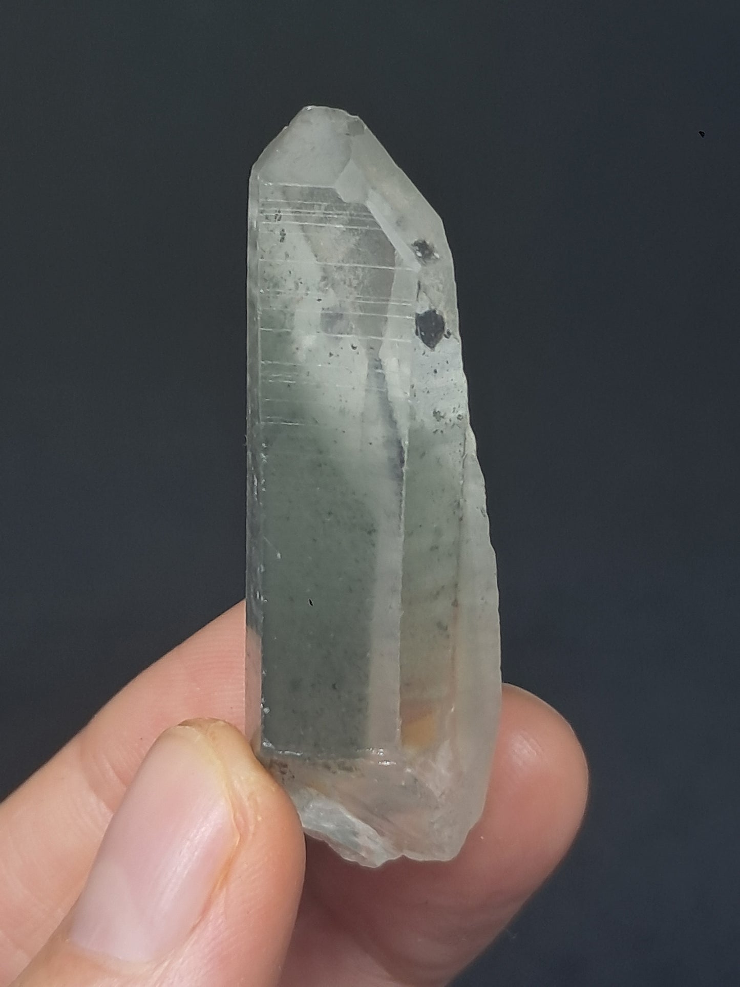 Chlorite Phantom Quartz (Karur) Natural Point | Garden Chamanic Crystal #CQ66