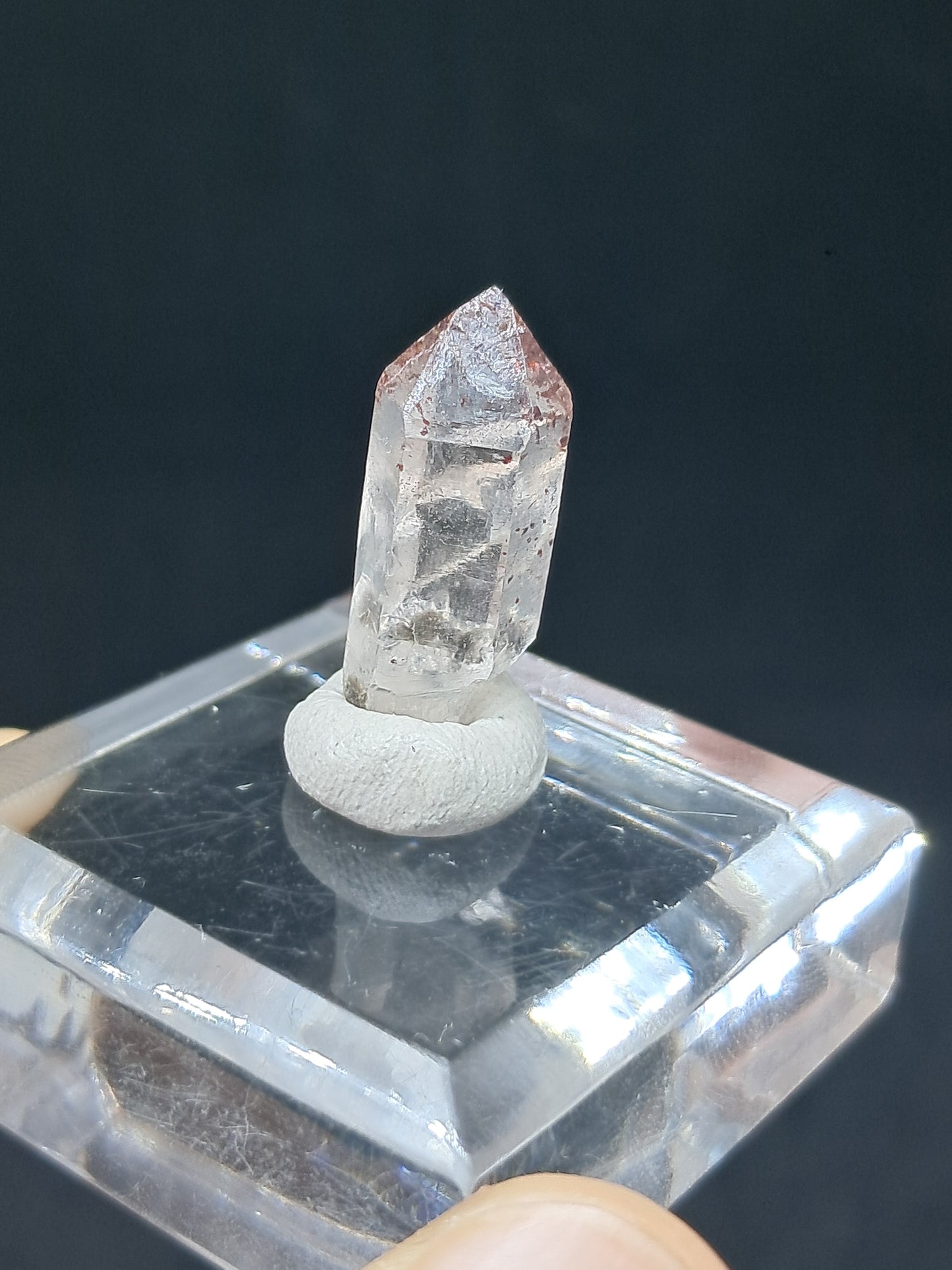 Quartz w/ Hematite Inclusions (Karur) Natural Crystal Point | Mineral Specimen #HPQ69