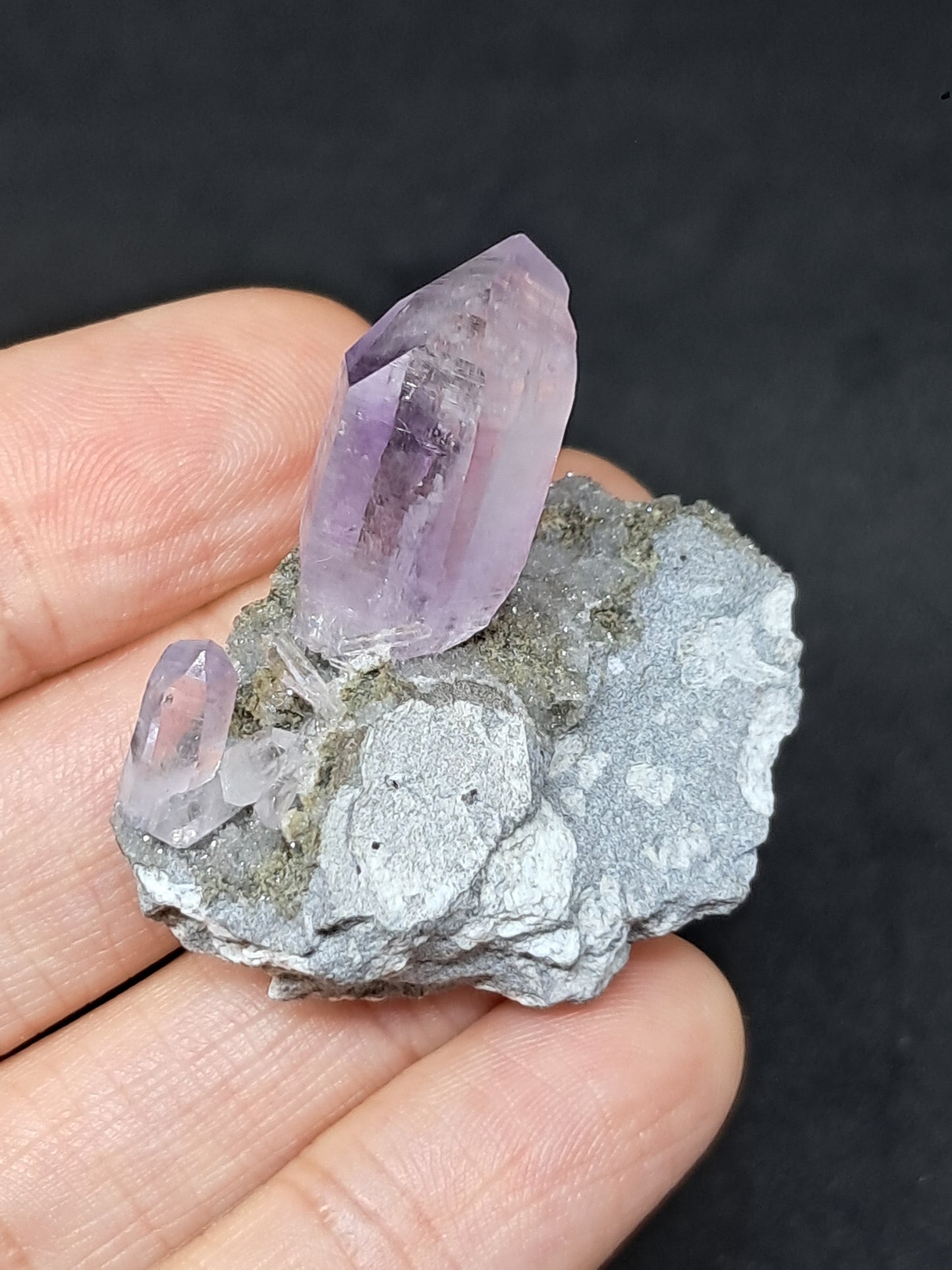Veracruz Amethyst Crystal on Matrix (Mexico) | Natural Point | Mineral Specimen #VA13