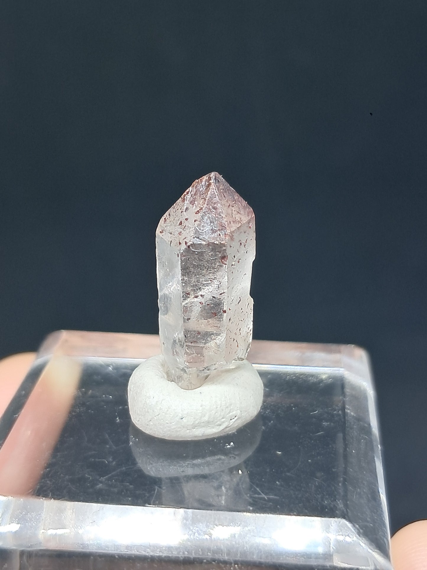 Quartz w/ Hematite Inclusions (Karur) Natural Crystal Point | Mineral Specimen #HPQ69