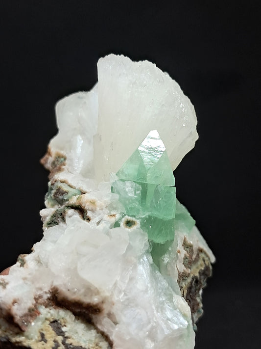 Green Apophyllite (Fluorapophyllite) and Stilbite #GA11