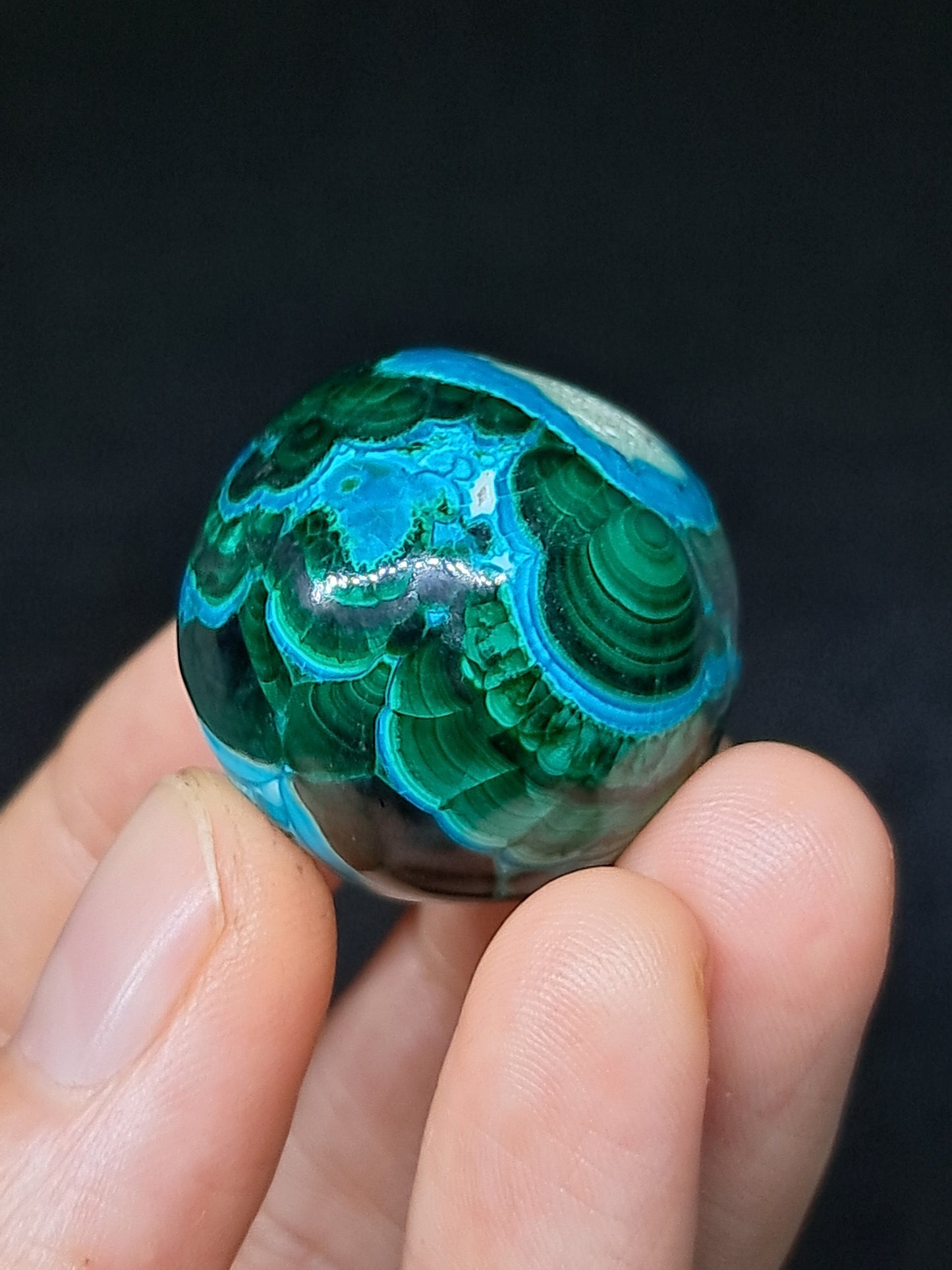 Chrysocolla w/ Malachite Sphere | Good Quality Natural Stone