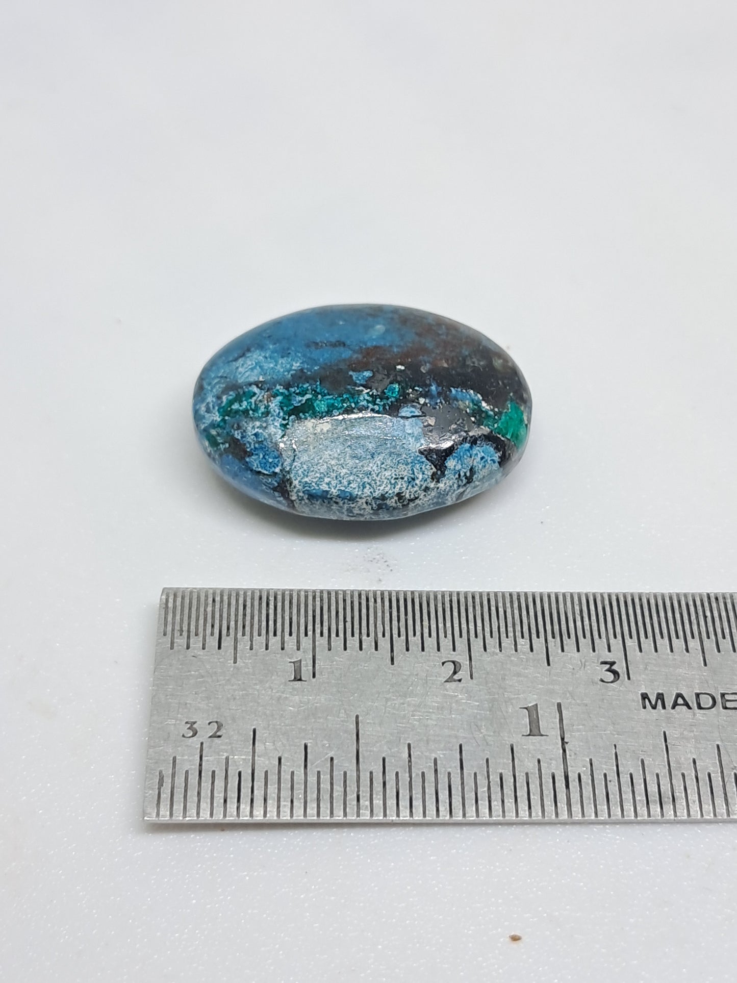 Chrysocolla w/ Malachite Palmstone | Polished Natural Stone #CM14