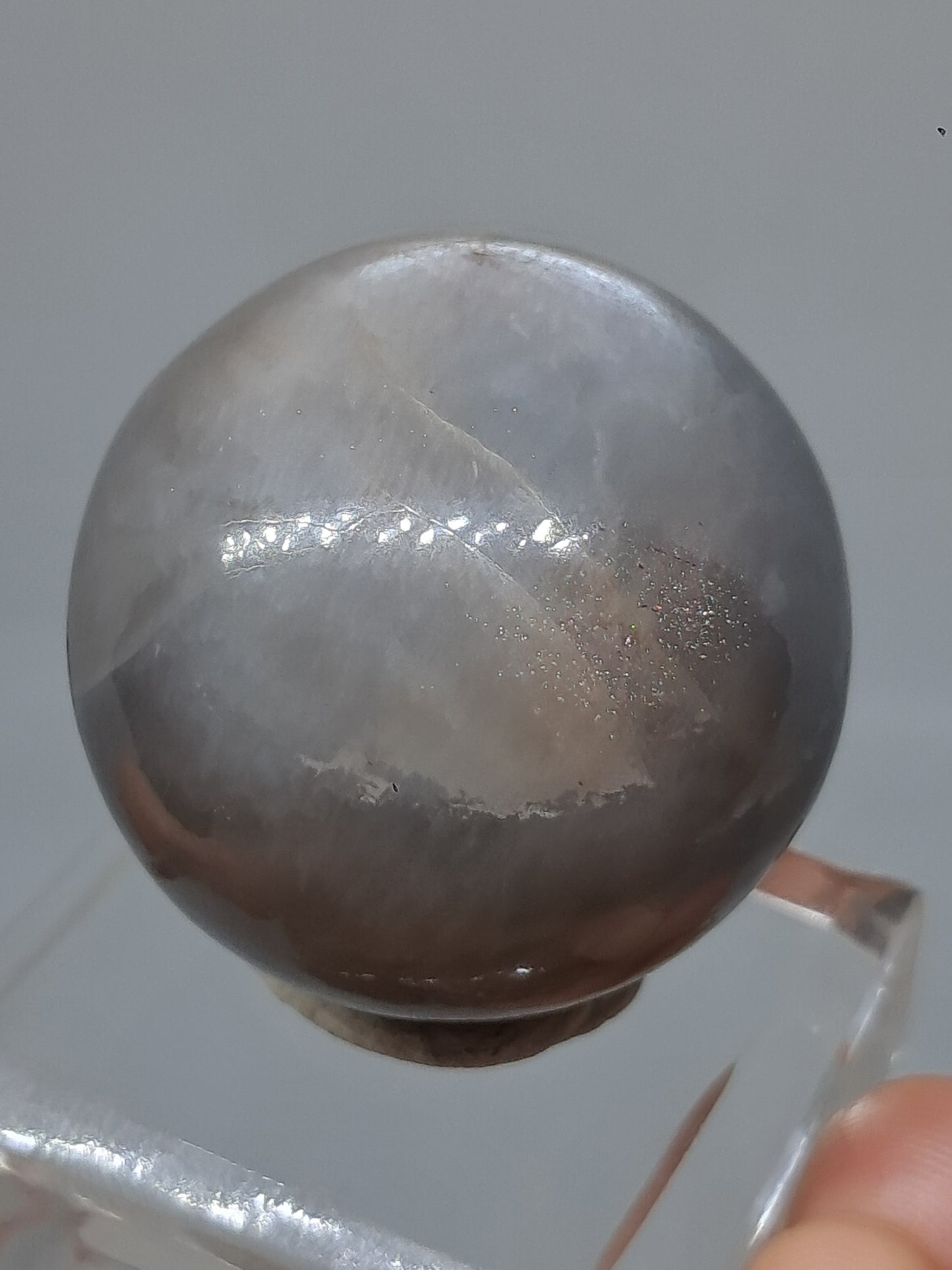 Grey Moonstone Palmstone | Silver Sheen | Good Quality Natural Stone