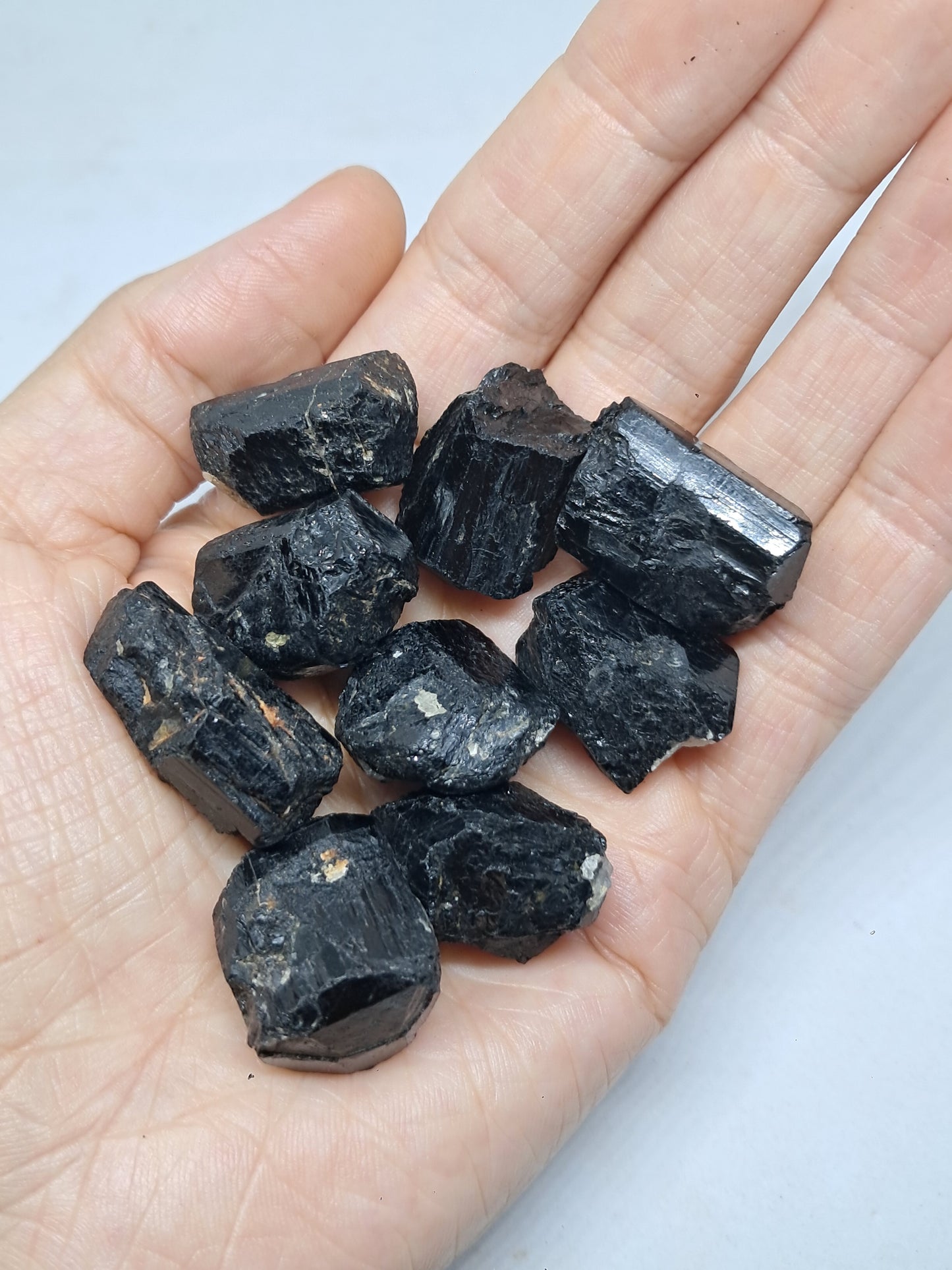 Medium Black Tourmaline Crystals (Karnataka) Natural Stone | Mineral Specimen #BT5