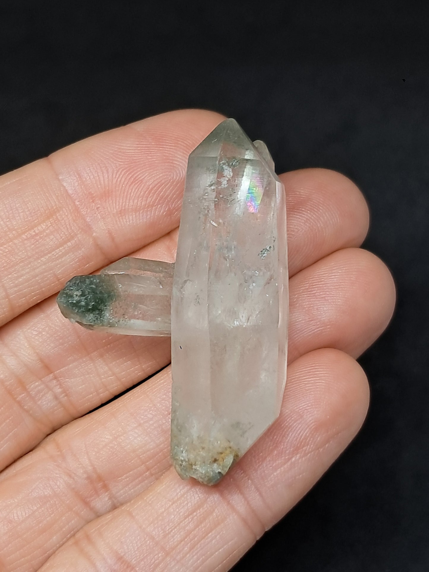 Chlorite Phantom Quartz *Bridge* *Biterminated* (Kullu) Natural Crystal | Garden Chamanic #CQ81