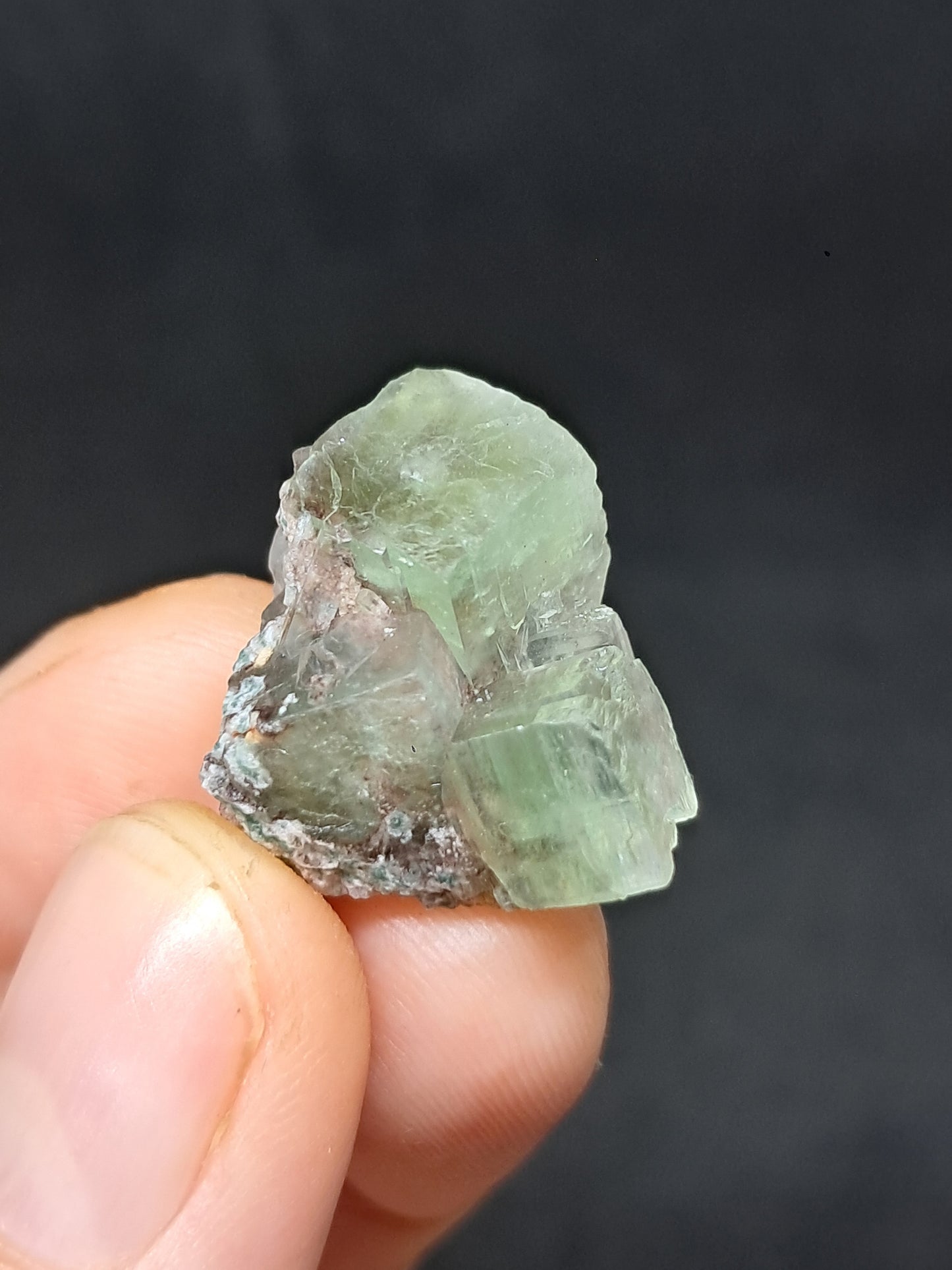 Apofilita verde (Fluorapofilita) (Ajanta) Cristal natural | Muestra de mineral #GA36
