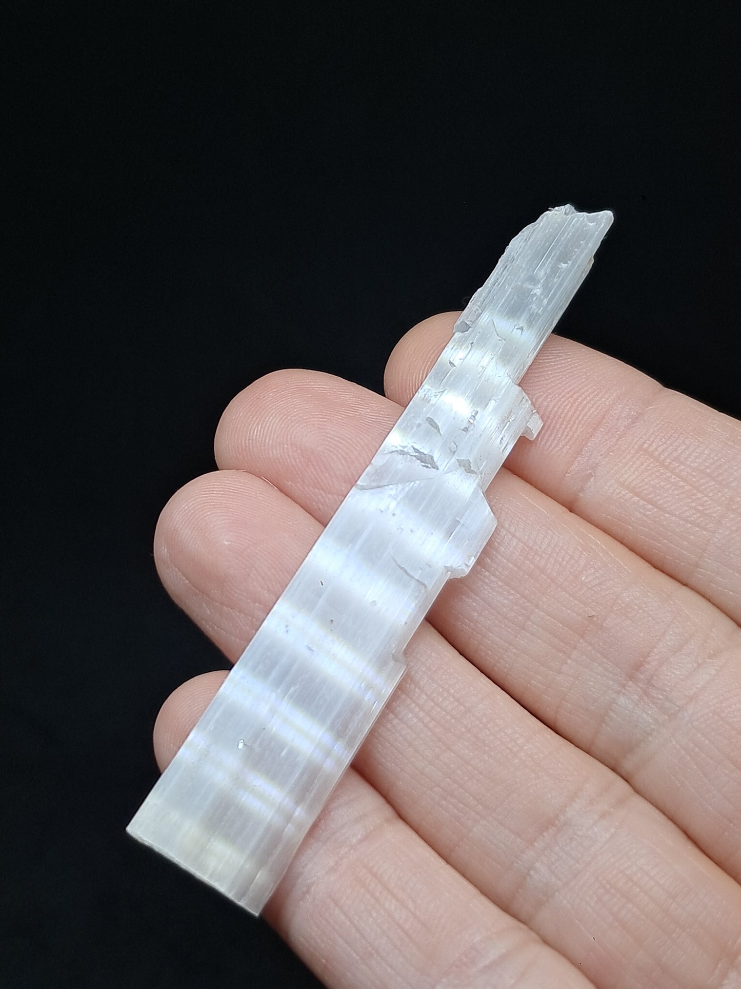 Satin Spar *Selenite* (India) Fibrous Gypsum | Mineral Specimen | Rough Crystal #SE6