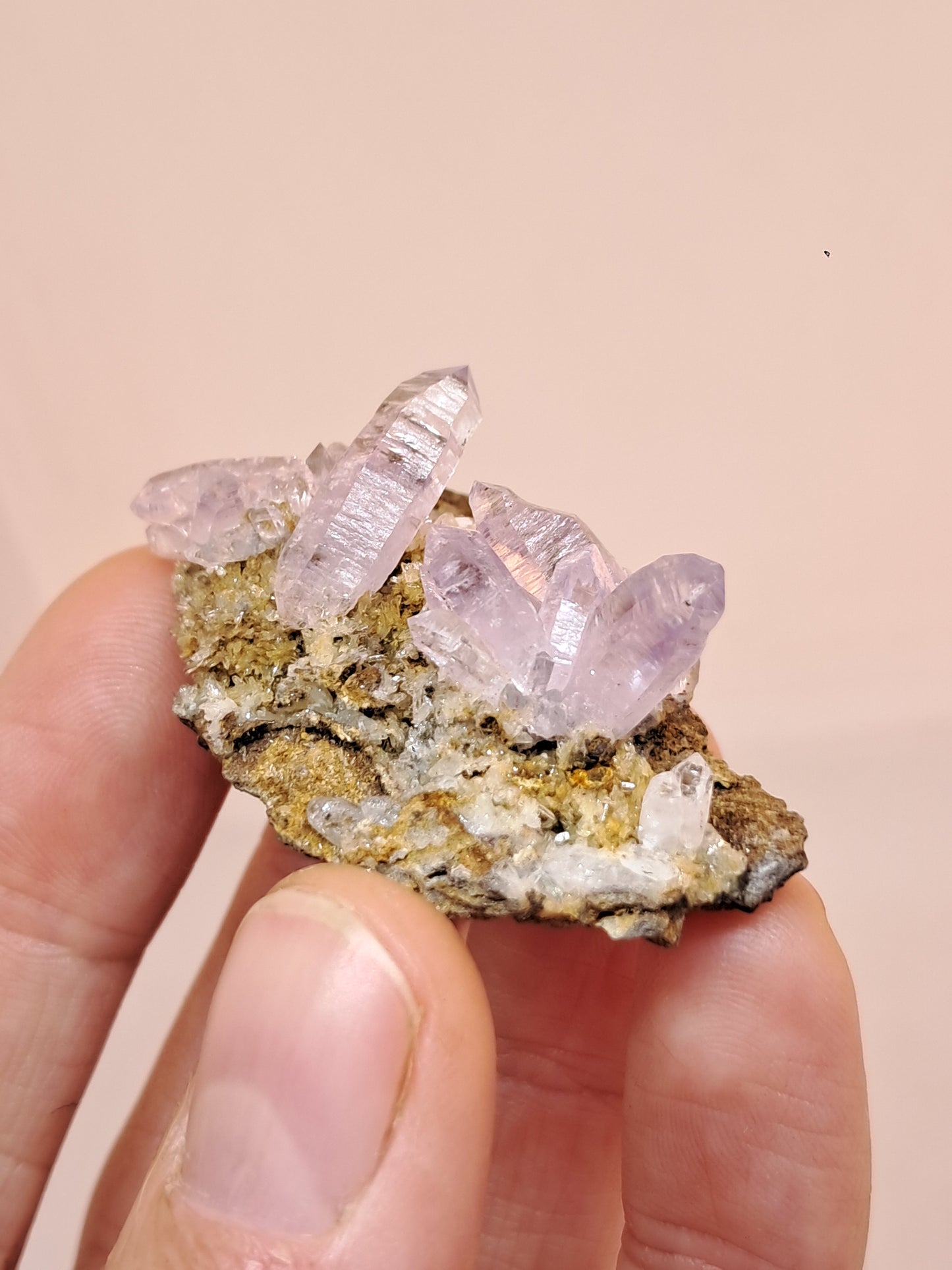 Veracruz Amethyst Crystals on Matrix (Mexico) | Natural Cluster | Mineral Specimen #VA20