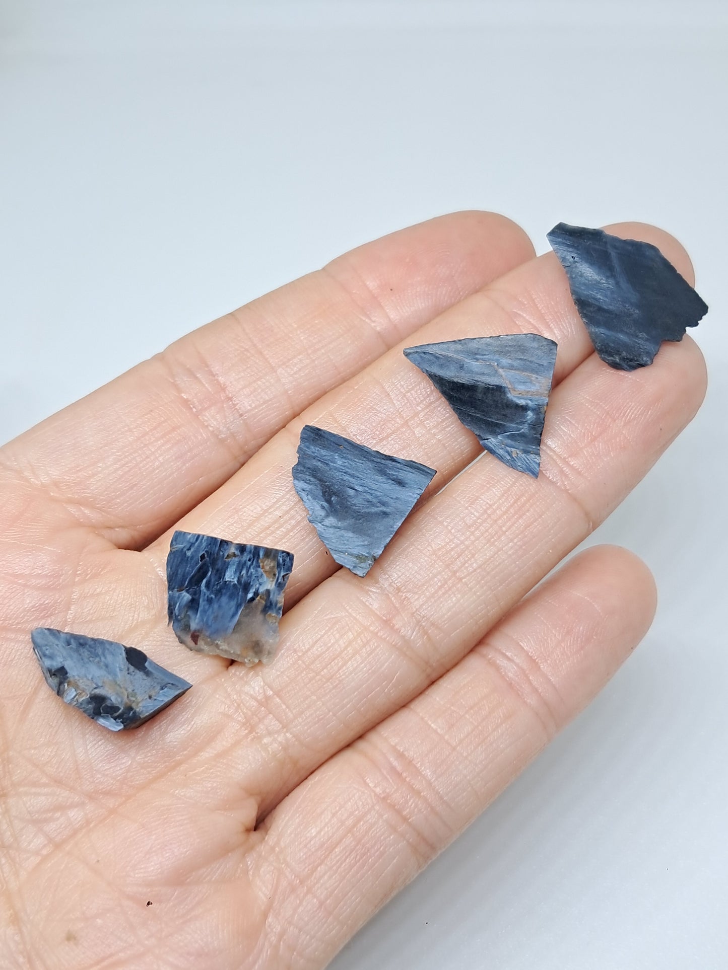 Set of 5 Raw Chips of Pietersite | Rare Stone #RCS29