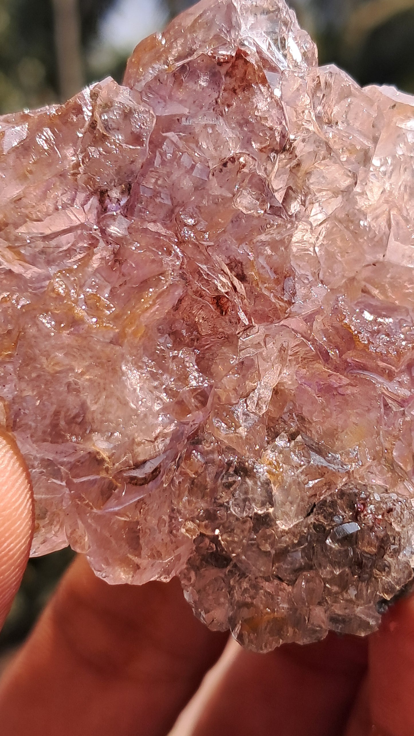 Amethyst Scepter Flower from Karur | Honeycomb Terminations | "Super Seven" inclusions | Mineral Specimen #KA185