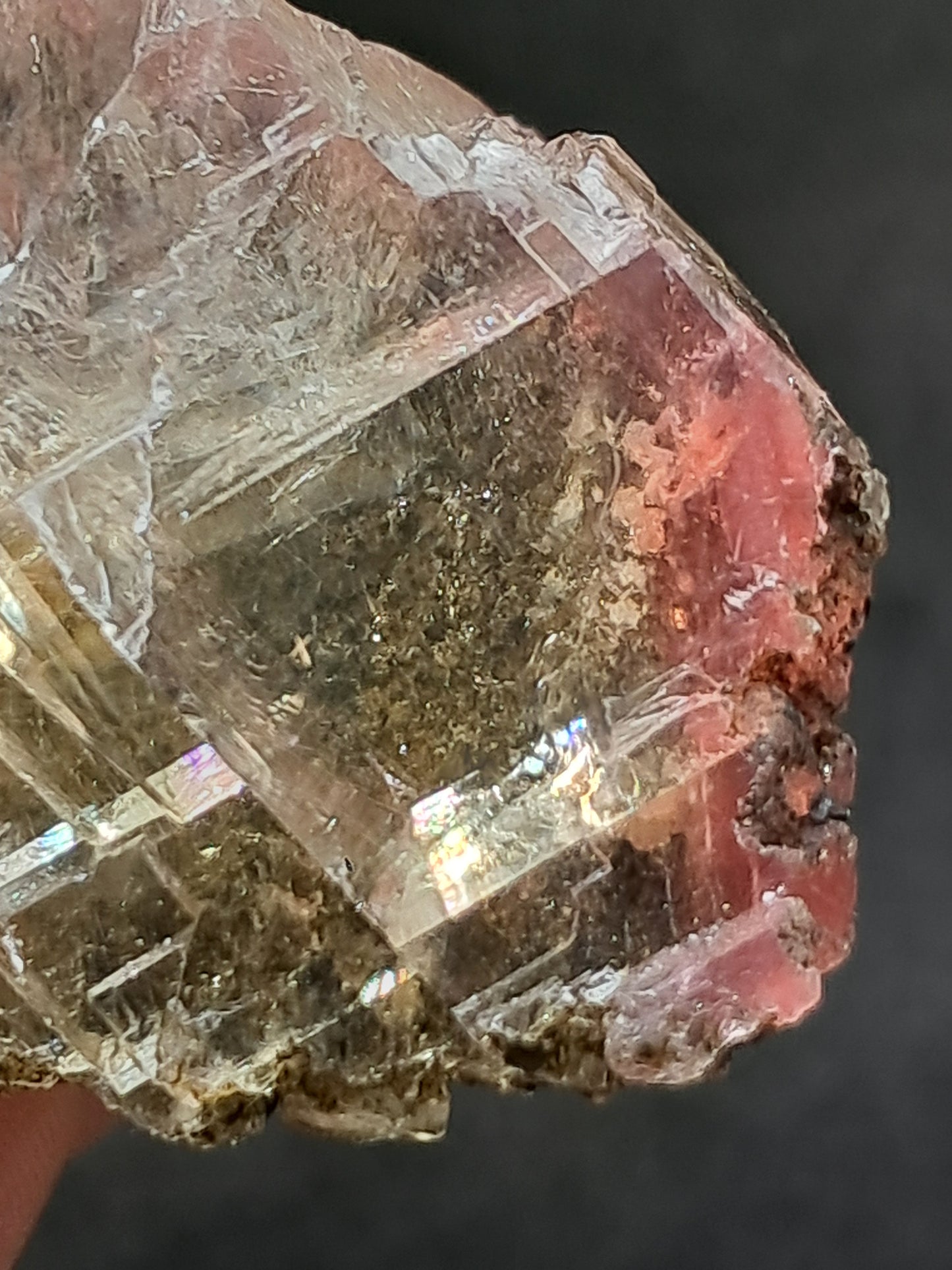 Calcita de frambuesa mohosa *Hallazgo raro* (Madhya Pradesh) Cristal natural | Piedra en bruto | Muestra mineral #CA37