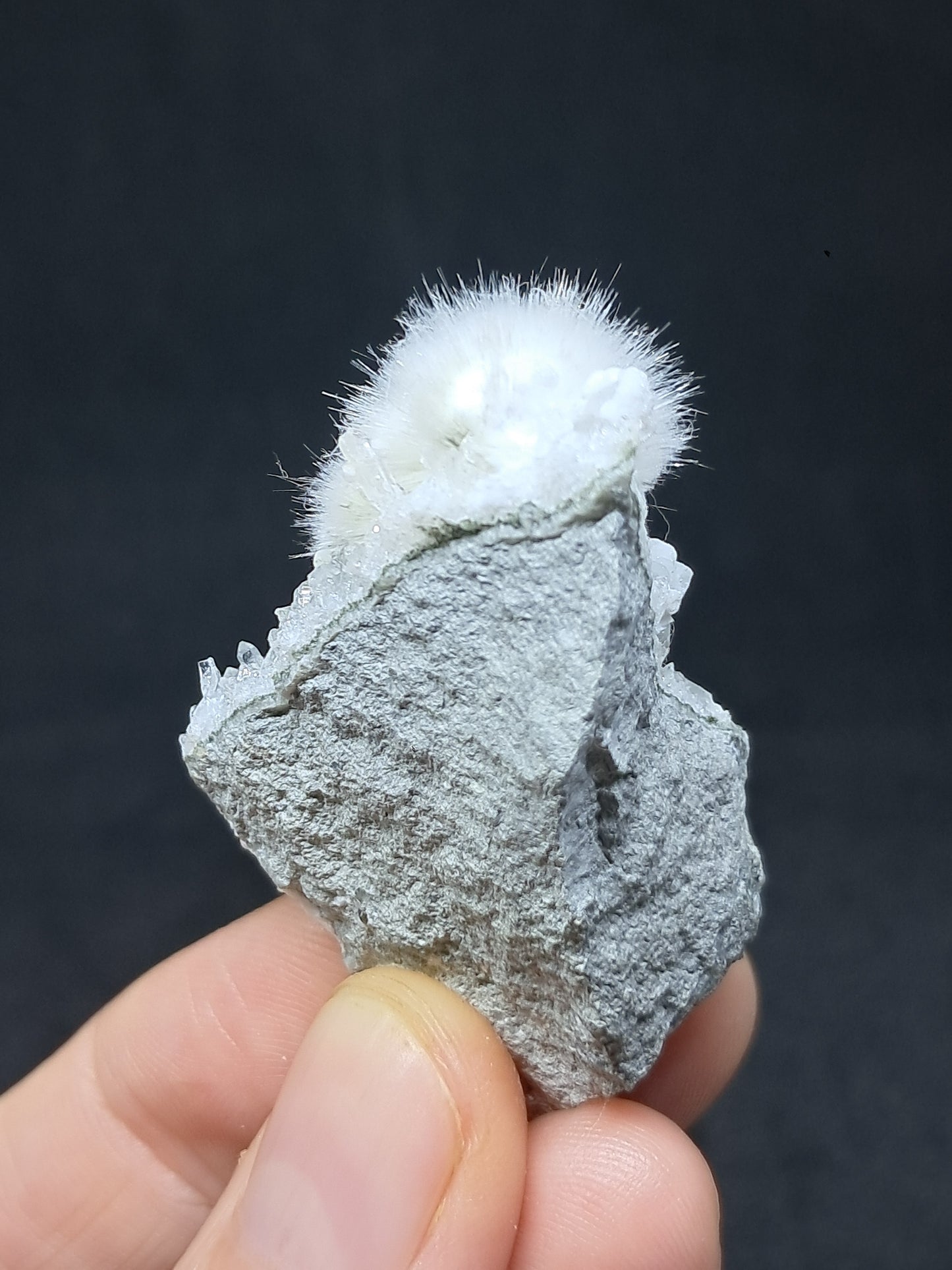 Okenite w/ Gyrolite and Quartz on Matrix (Mumbai) Mineral Specimen | Collector Grade | Natural Crystal #OK22