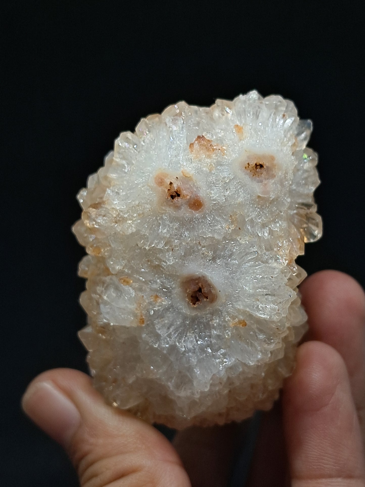 Cuarzo iris (Aurangabad) | Anandalita | Estalactita | Cristal natural n.° AQ6