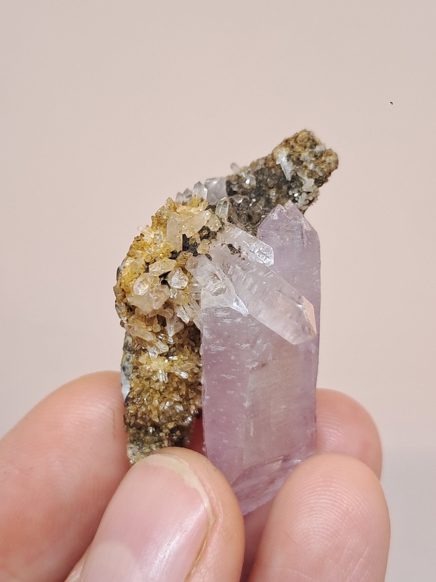 Veracruz Amethyst Crystal Point on Matrix (Mexico) | Natural Cluster | Mineral Specimen #VA23