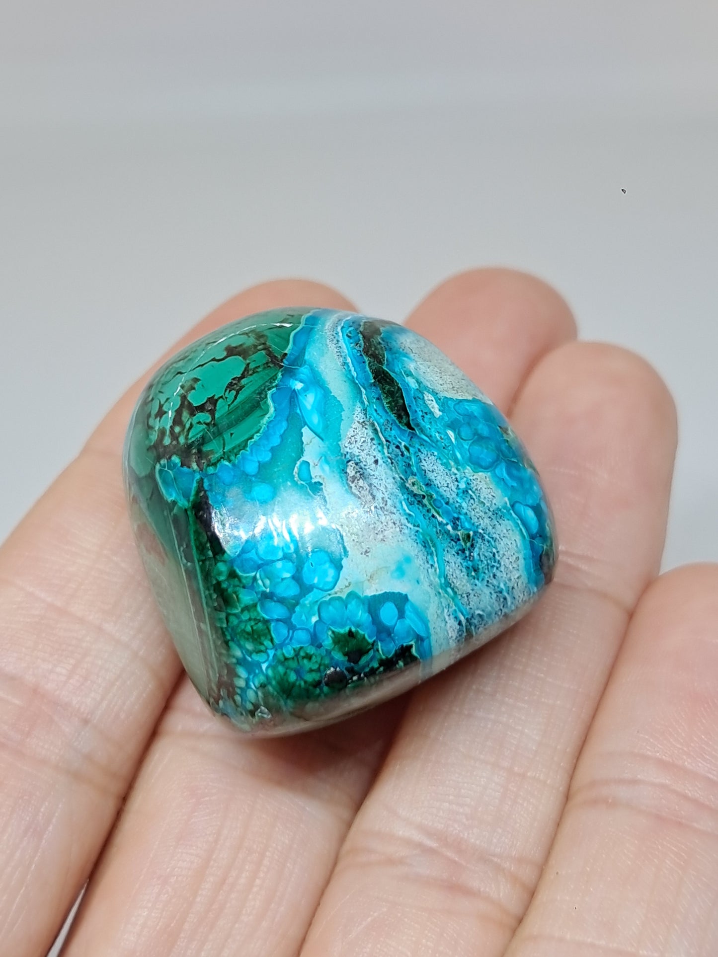 Chrysocolla w/ Malachite Tumble | Polished Free Form | Good Quality | Natural Stone