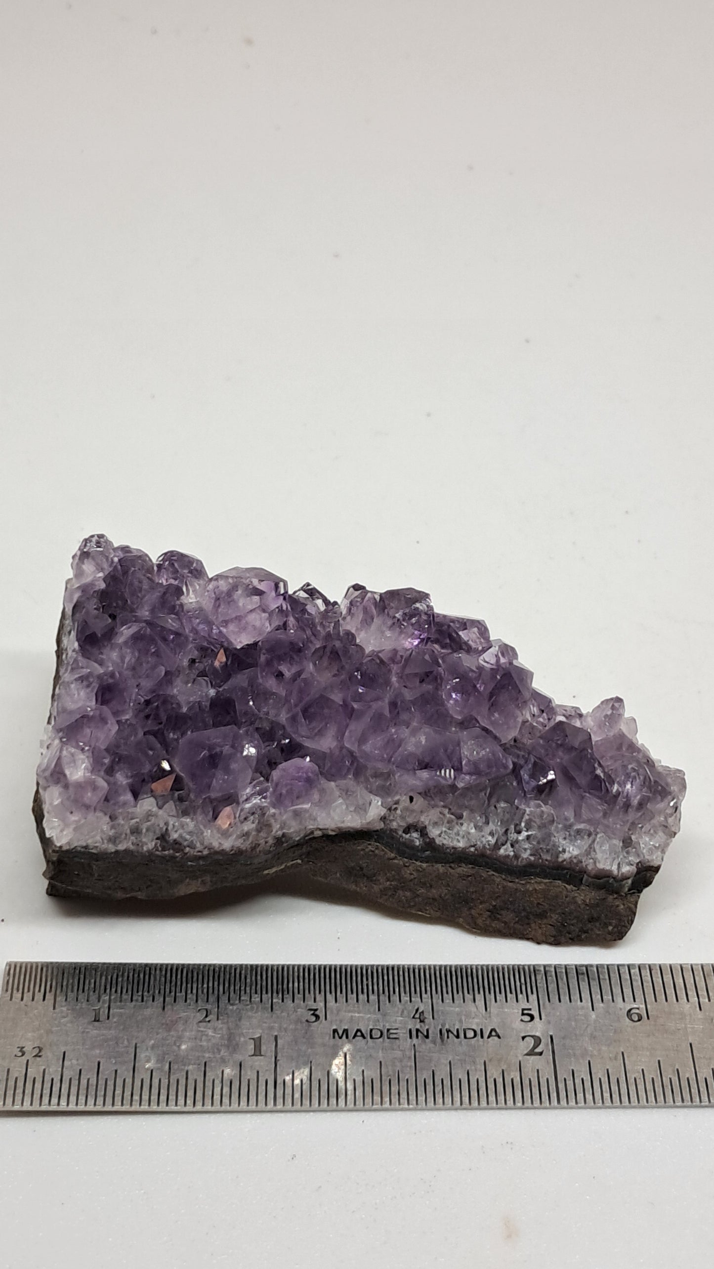 Deep Purple Amethyst On Agate (Brazil) | Natural Cluster | Mineral Specimen #AMB7
