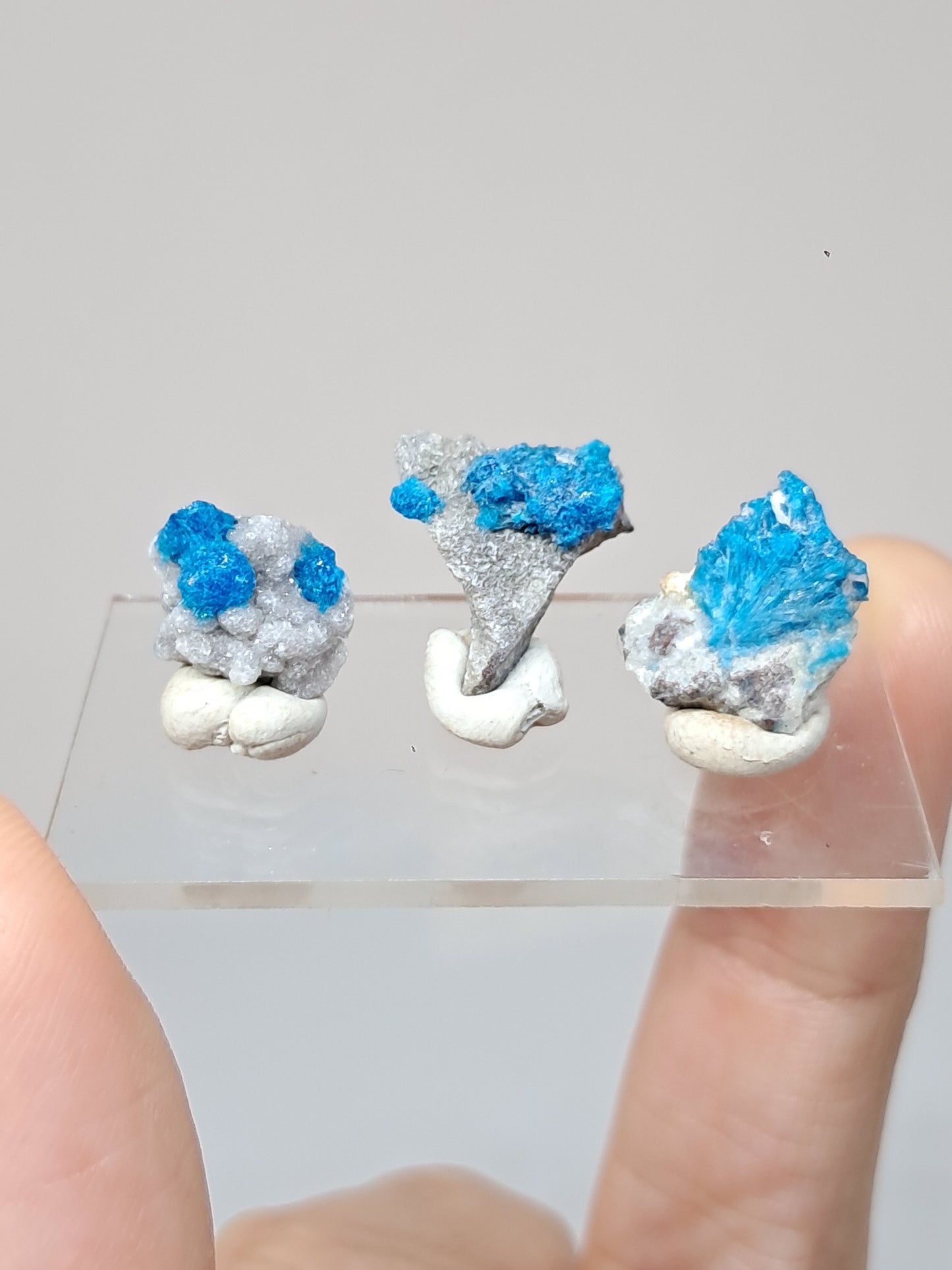 Set of 3 Small Pentagonites on Heulandite Matrix (Wagholi) Rough Stone | Natural Crystal | Rare Mineral Specimen #CV58