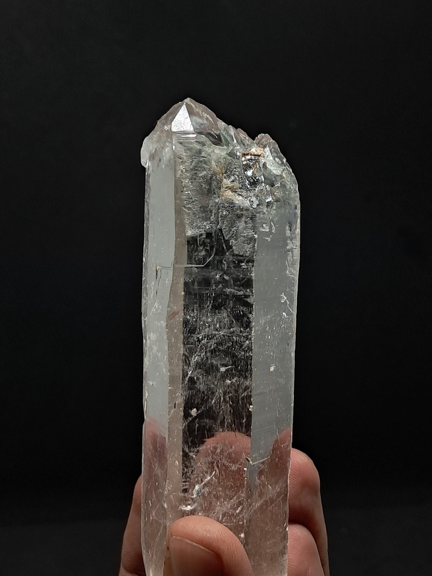 Himalayan Quartz Crystal Point w/ Golden Rutile | Biterminated | Self-healed | Natural Stone | Mineral Specimen #CH56