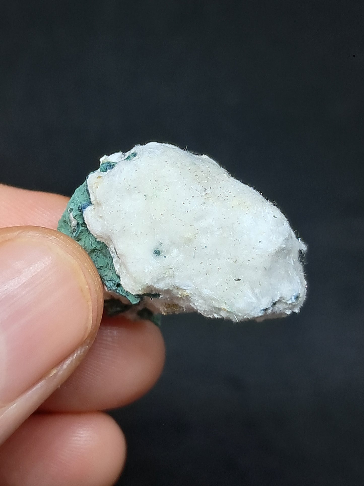 Okenite on Chalcedony (Mumbai) Mineral Specimen | Natural Crystal #OK41