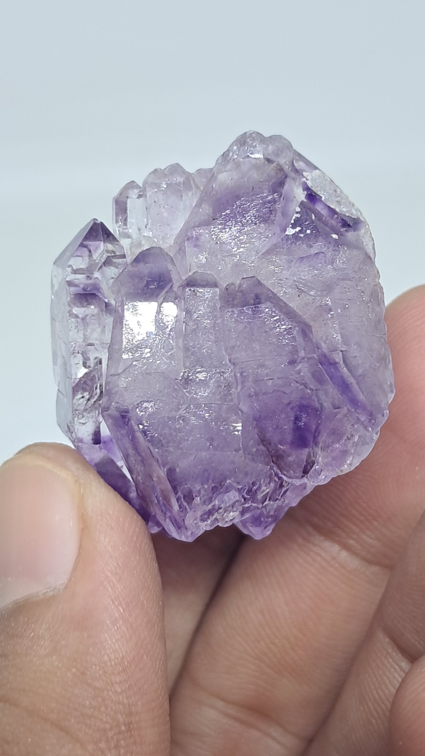 Racimo de Cetros de Amatista | Formación Elestial | Cristal Natural | Muestra Mineral #KA191