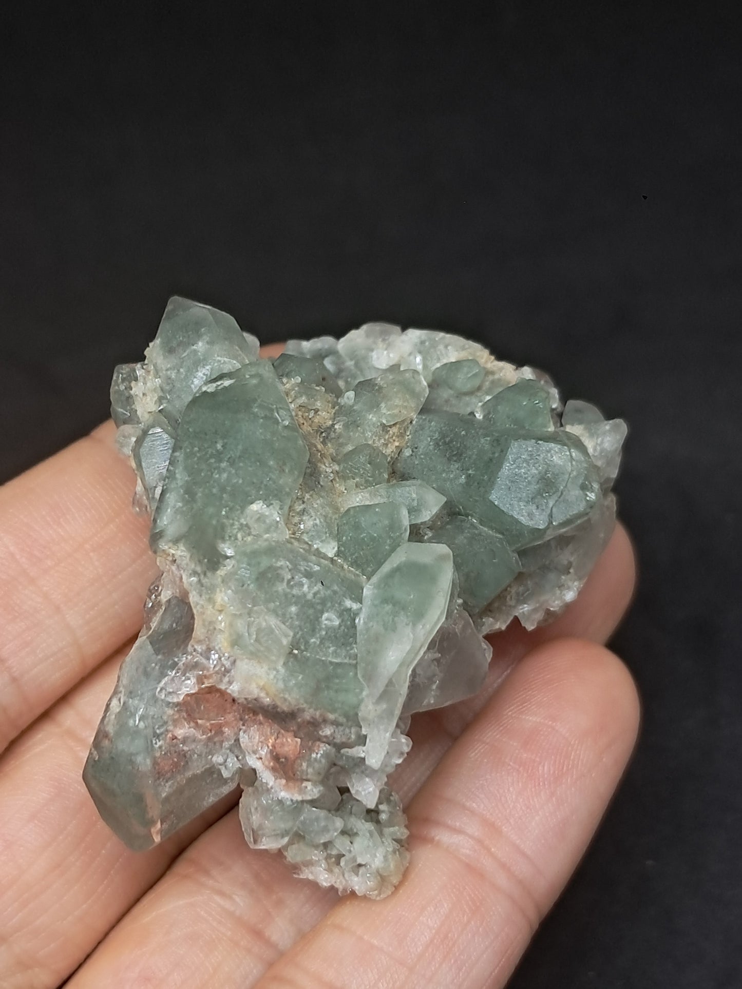Racimo Natural de Cuarzo Fantasma Clorita (Kullu) | Cristal Chamánico Jardín #CQ68