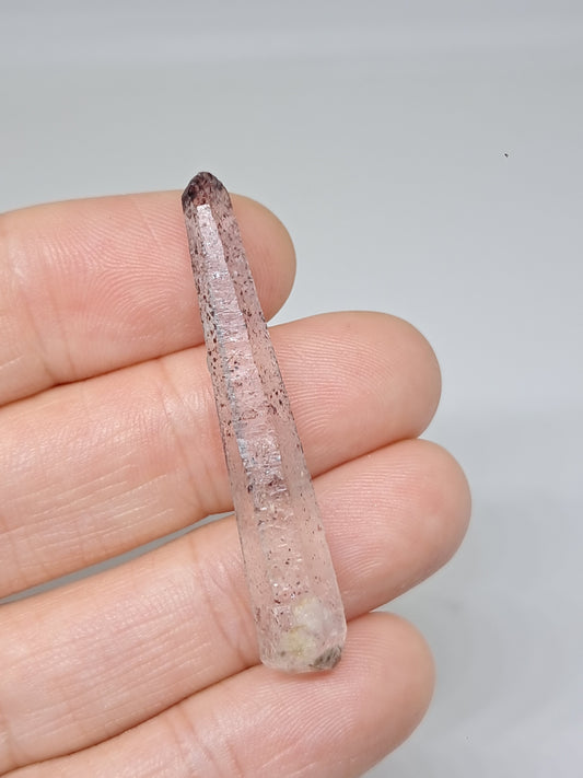 Hematite Included Quartz (Karur) Natural Crystal Point | Mineral Specimen #HPQ65