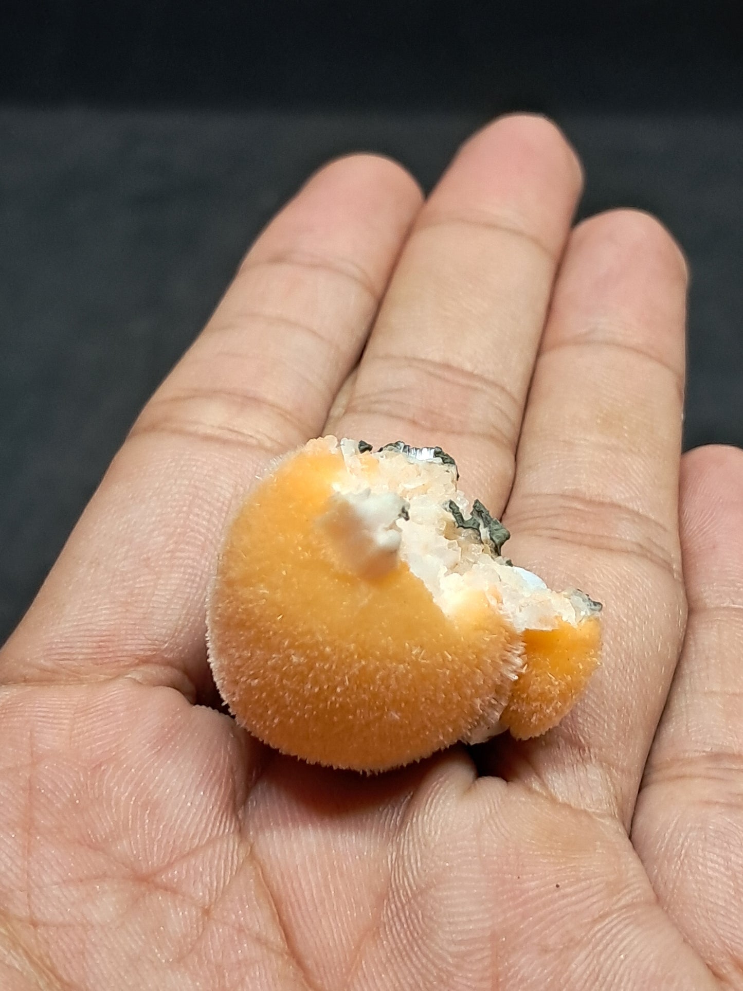 Muestra mineral de Thomsonita con mesolita (Madhya Pradesh) | Zeolita n.° THM3