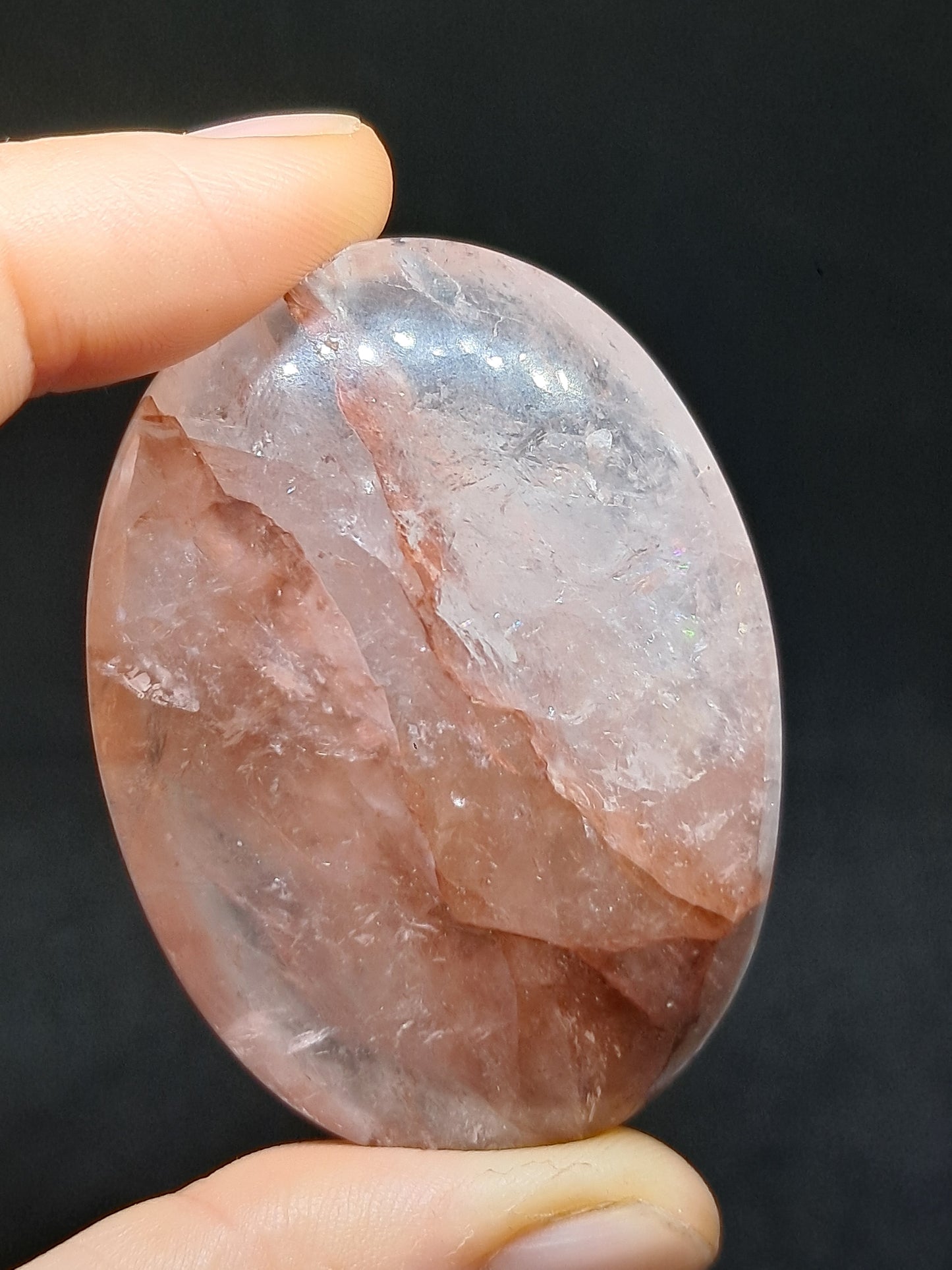 Hematite Quartz | Fire Quartz Palmstone | Good Quality Natural Stone