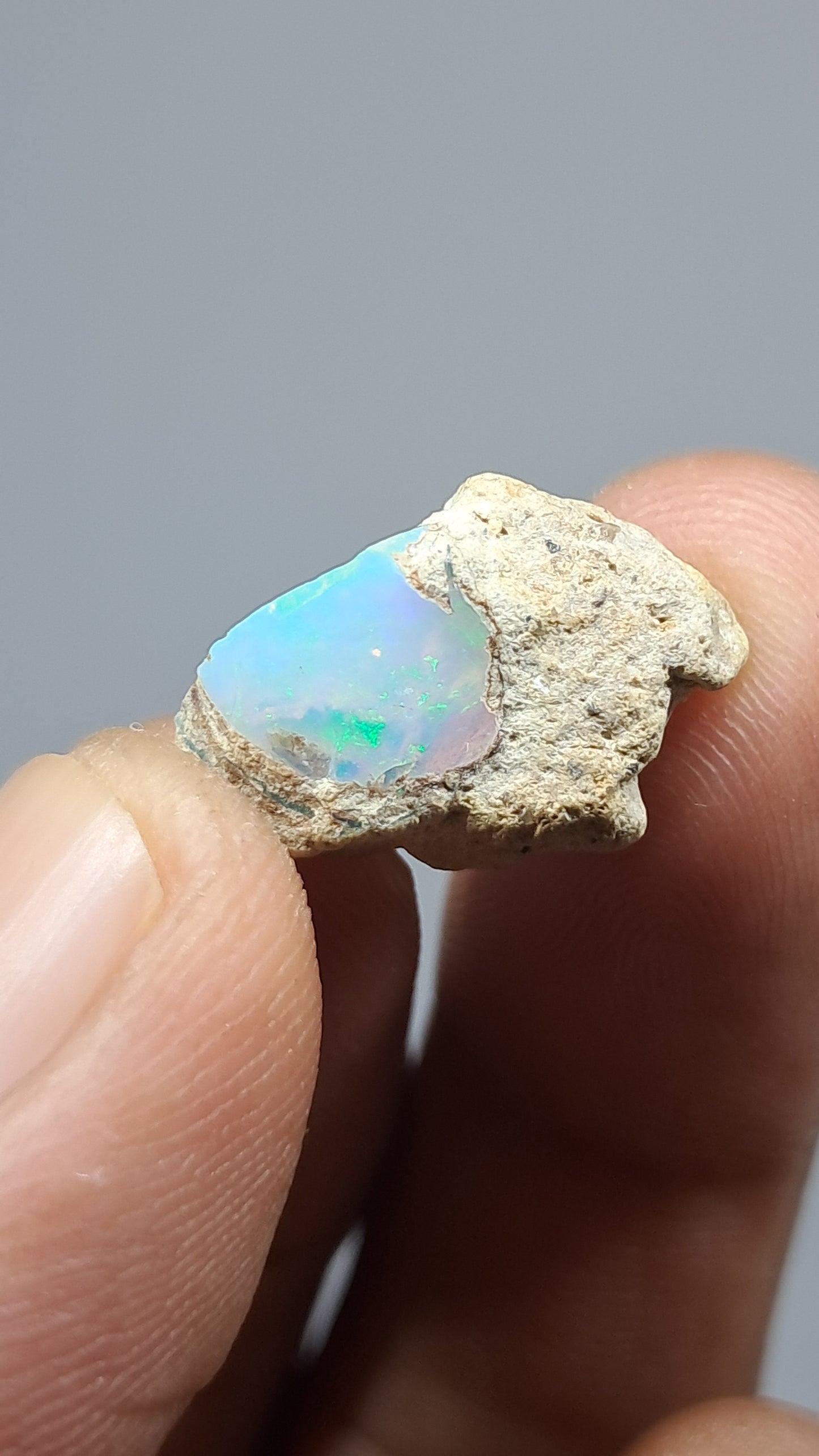 Natural Ethiopian Opal Rough | White Hydrophane Opal with Flashy Play of Colors #OP20