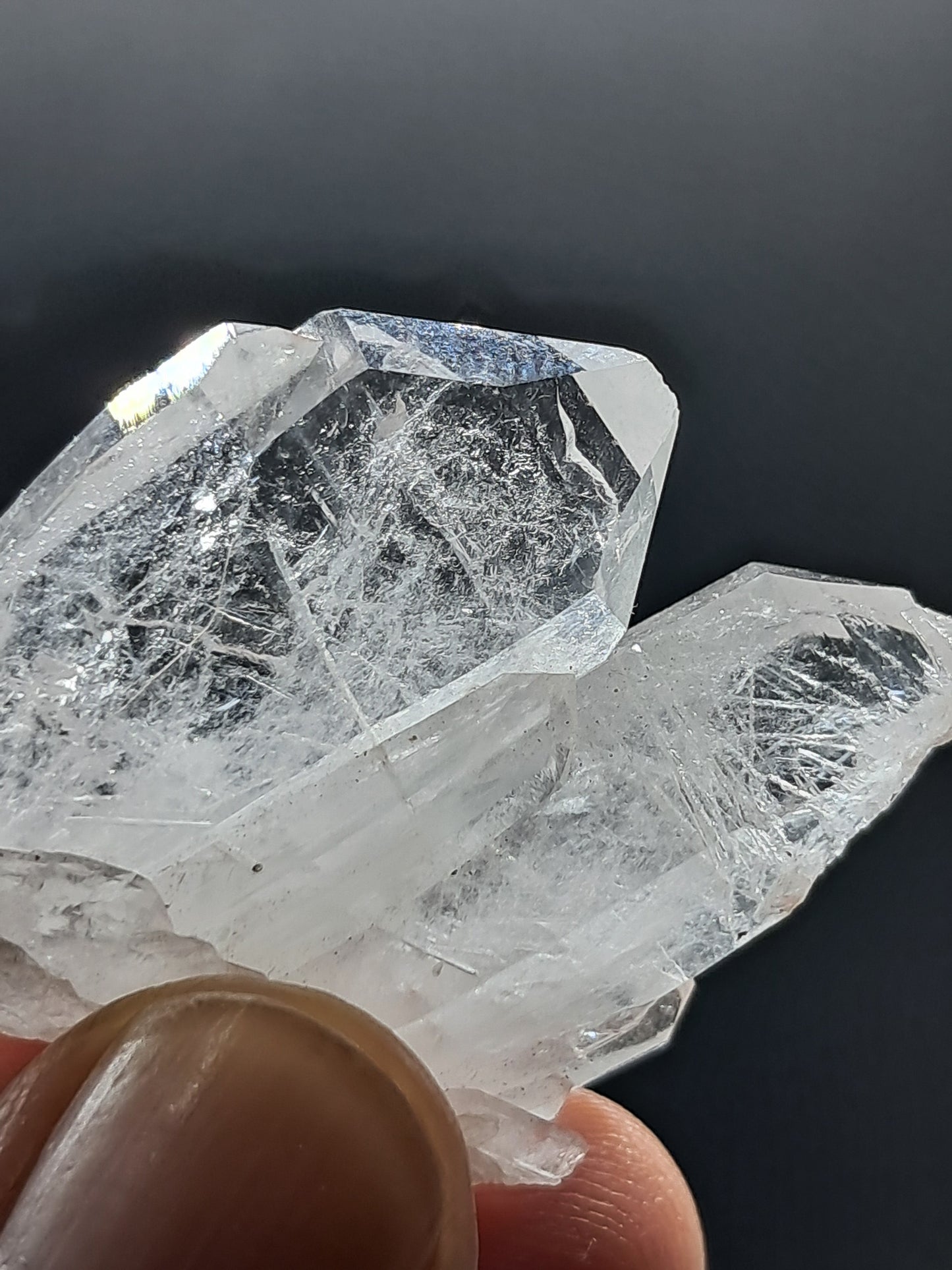 Cúmulo de Cuarzo Faden Claro (Santander, Colombia) Punta Natural | Ejemplar Mineral n.° COQ18