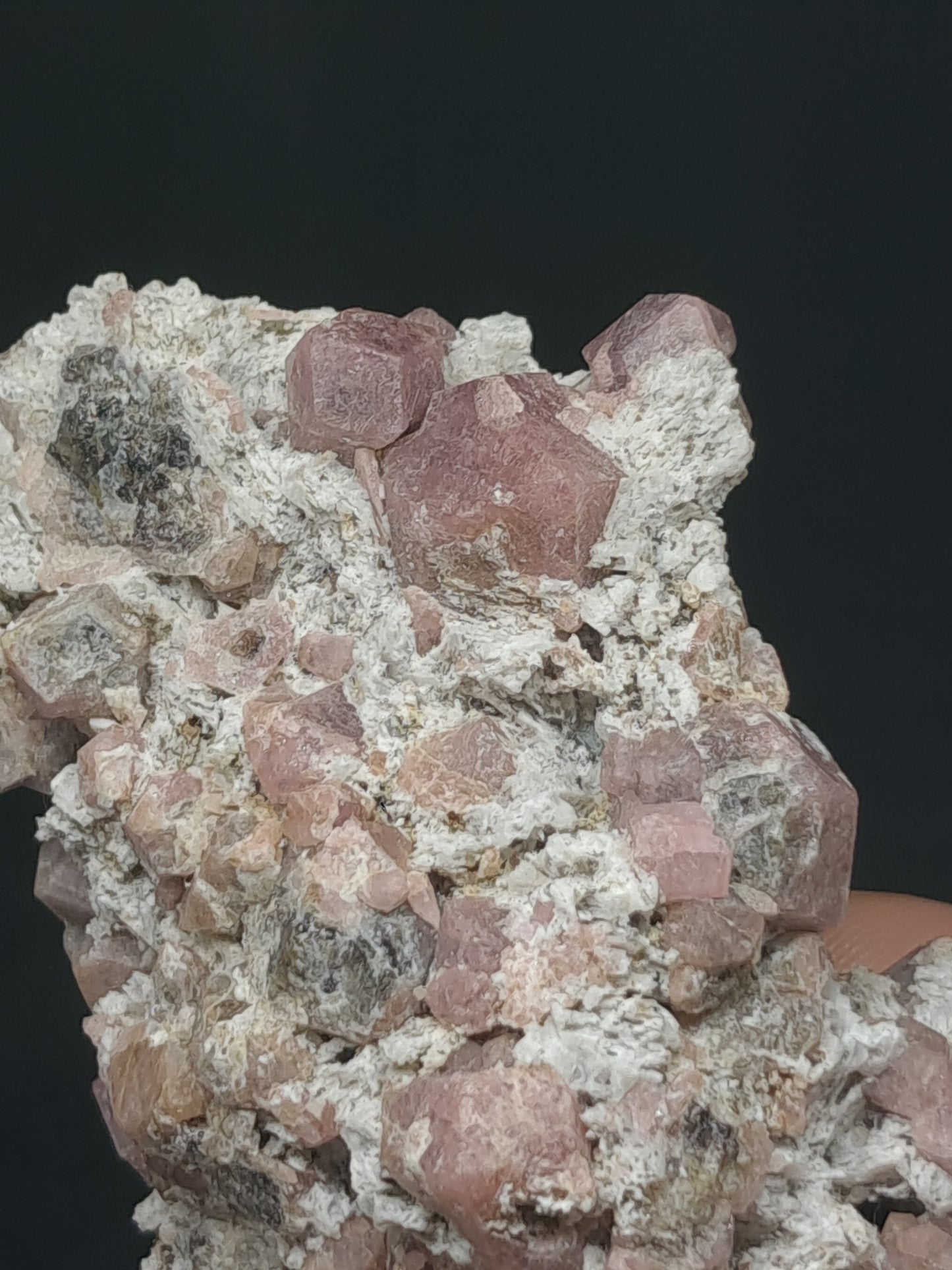 Grossular Garnet on Matrix (Mexico) Pink Garnet Cluster |Rough Crystal Stone | Mineral Specimen #GR21